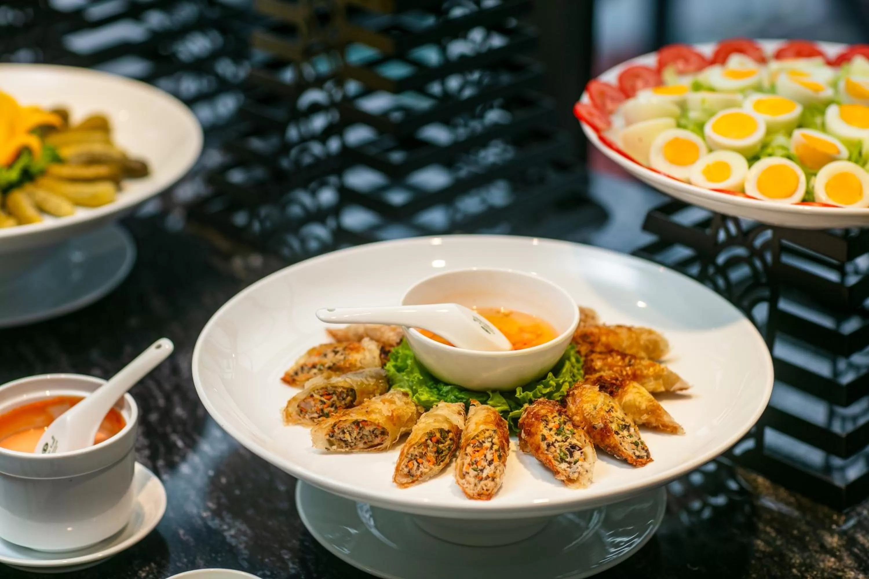 Buffet breakfast in MAY DE VILLE Lakeside Hotel