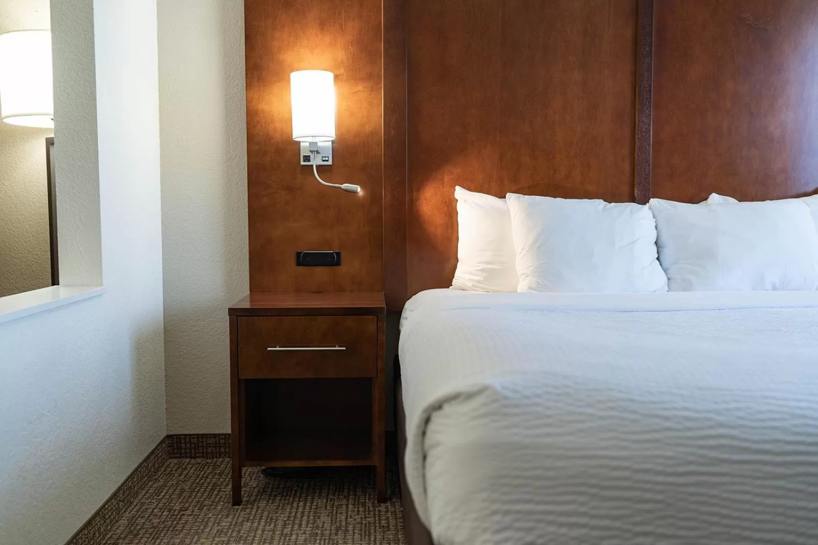 Bed in Rapid River Lodge