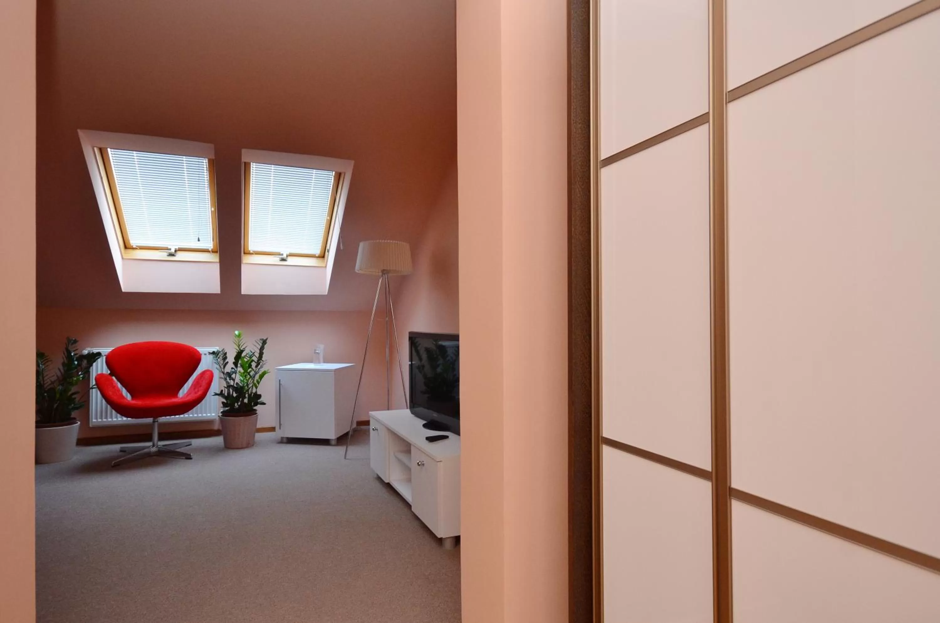 Decorative detail, TV/Entertainment Center in Art Garni Hotel