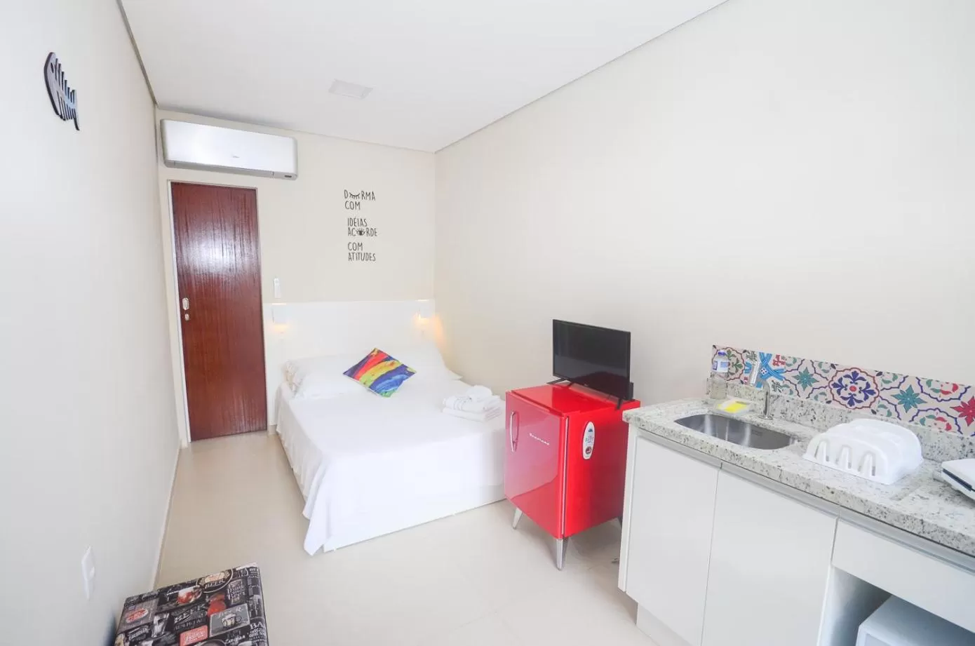 Bed in Pousada Ondas de Floripa