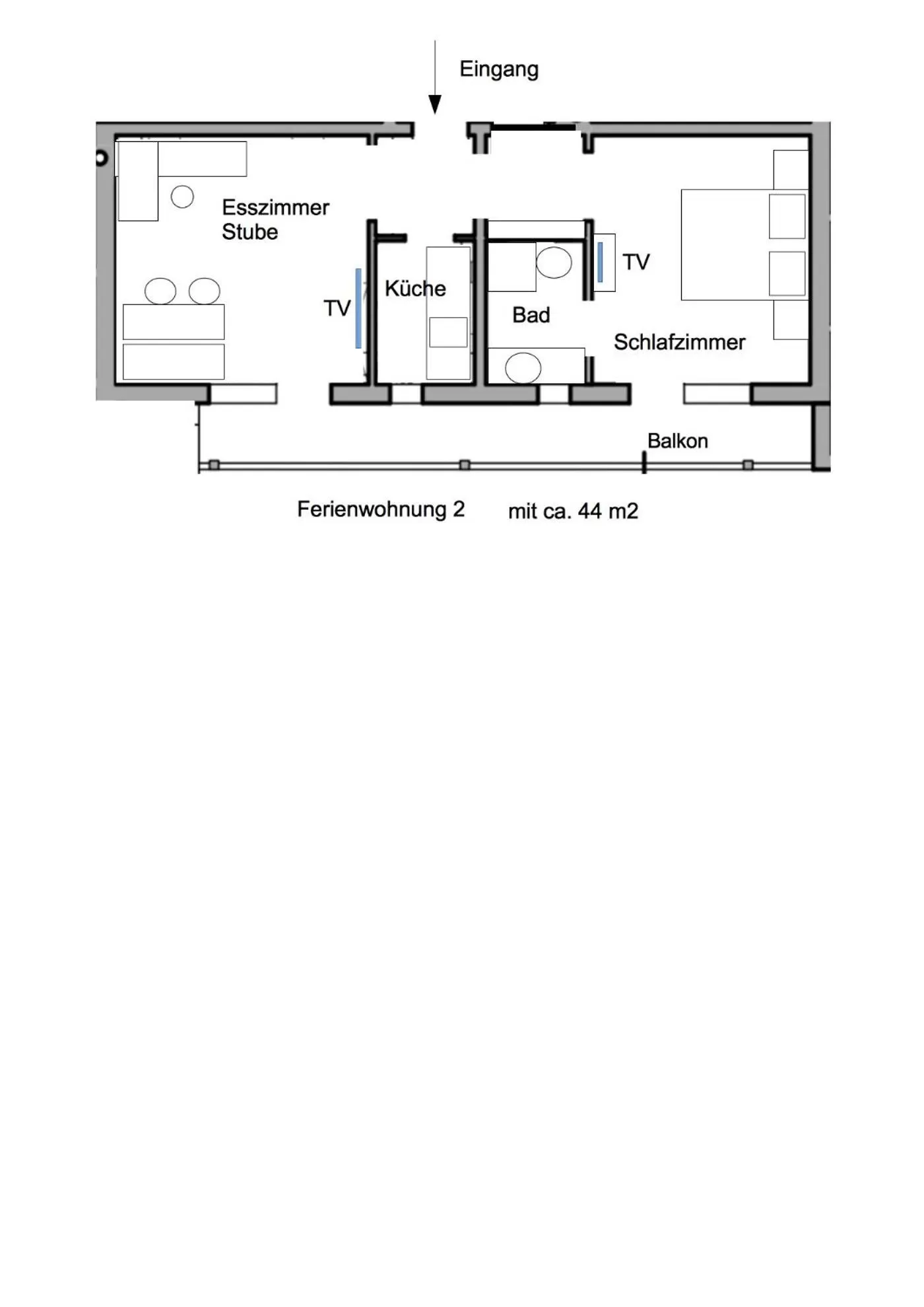 Floor Plan in St Hubertus BnB