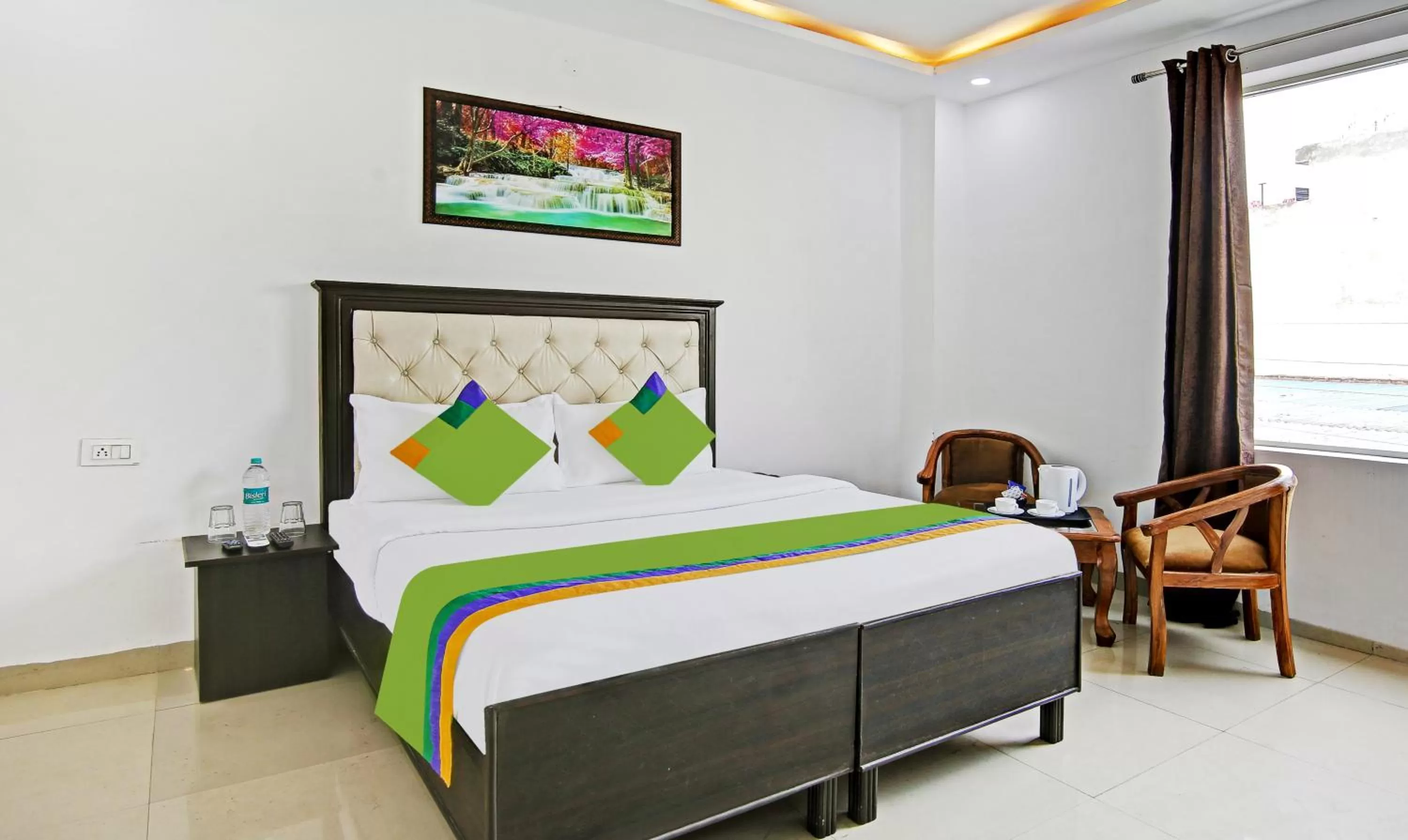 Bedroom, Bed in Treebo Trend Royal Empire