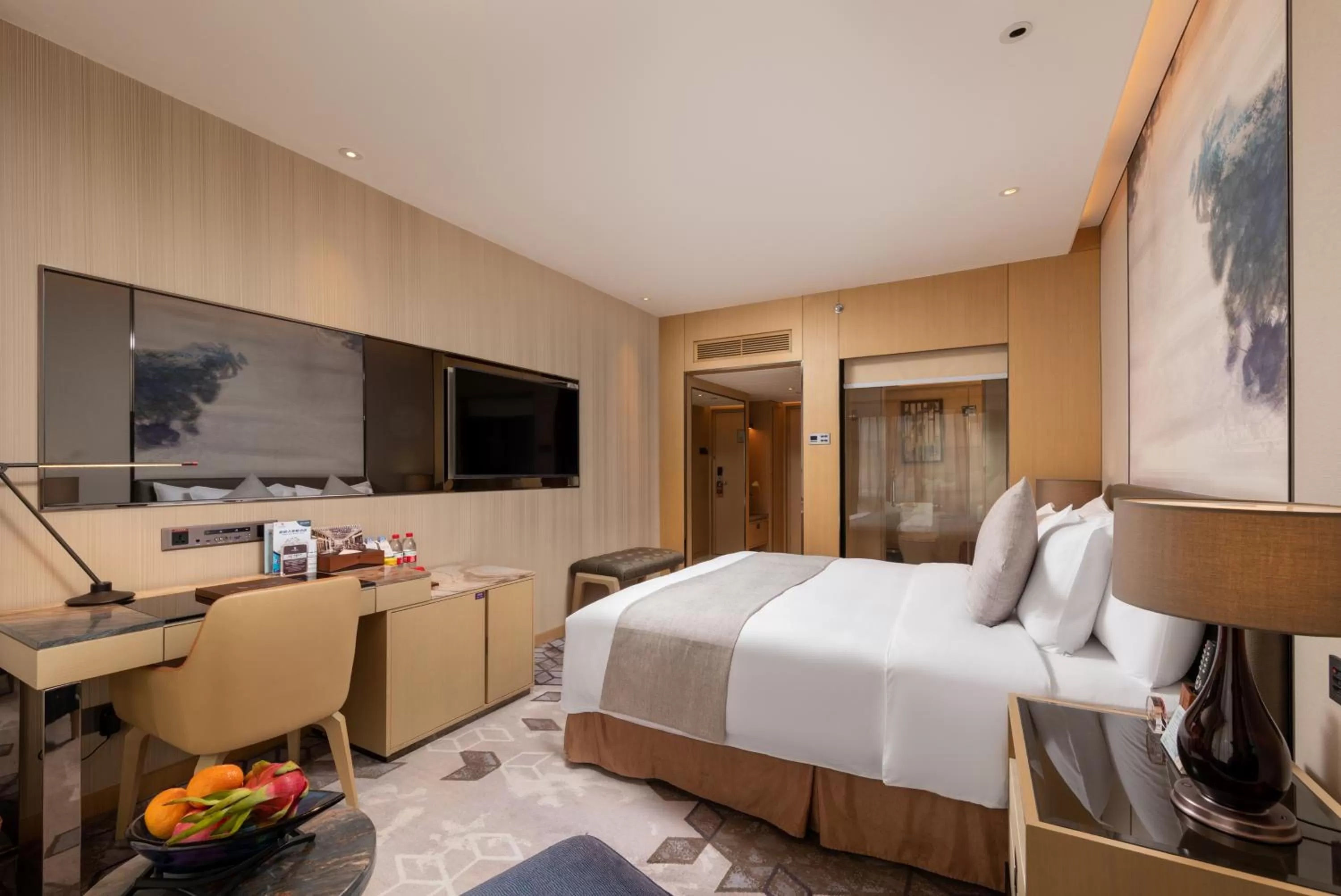 Bed in Zhuhai Longzhuda International Hotel