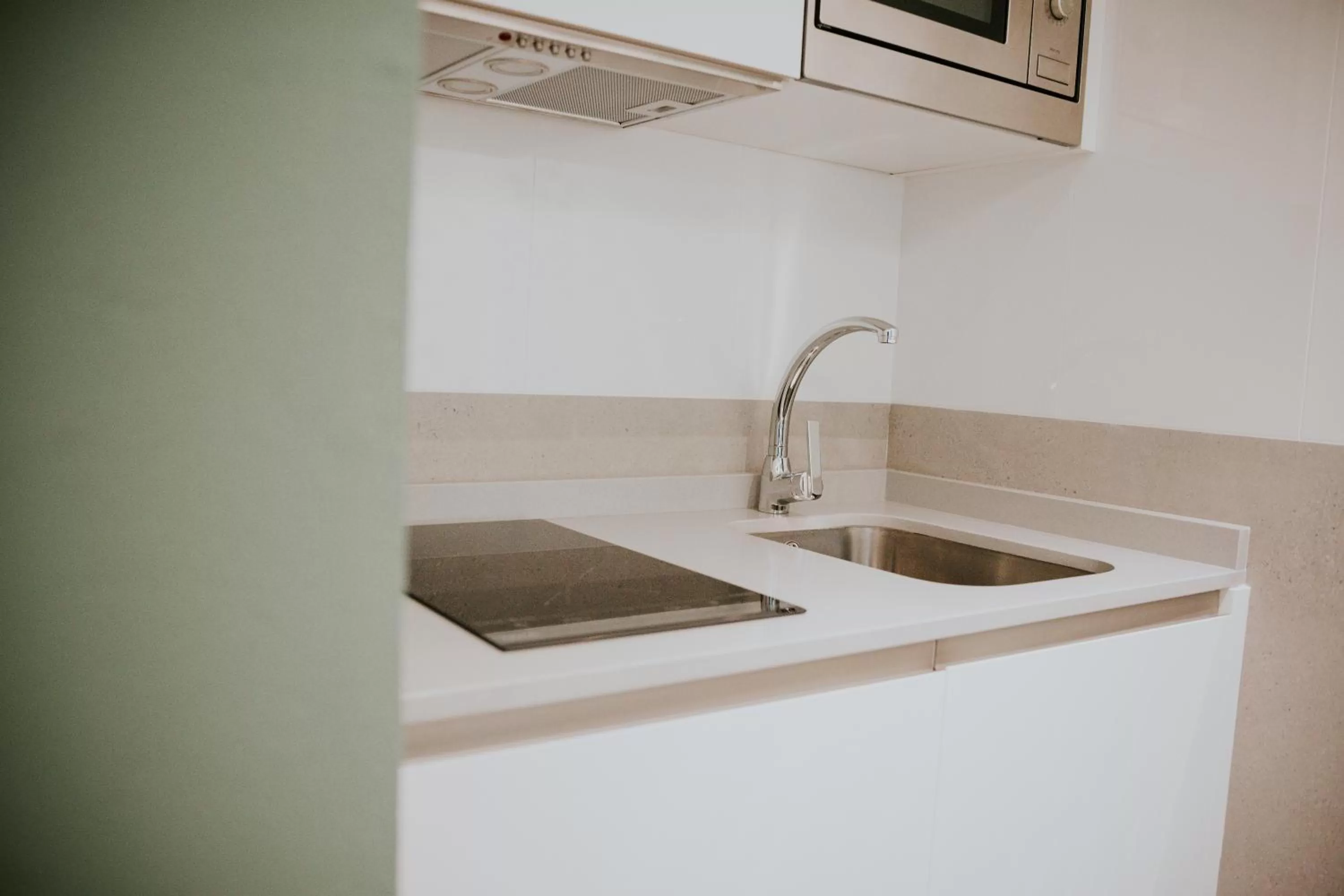 Kitchen or kitchenette in Catalina Plaza Hotel Sostenible