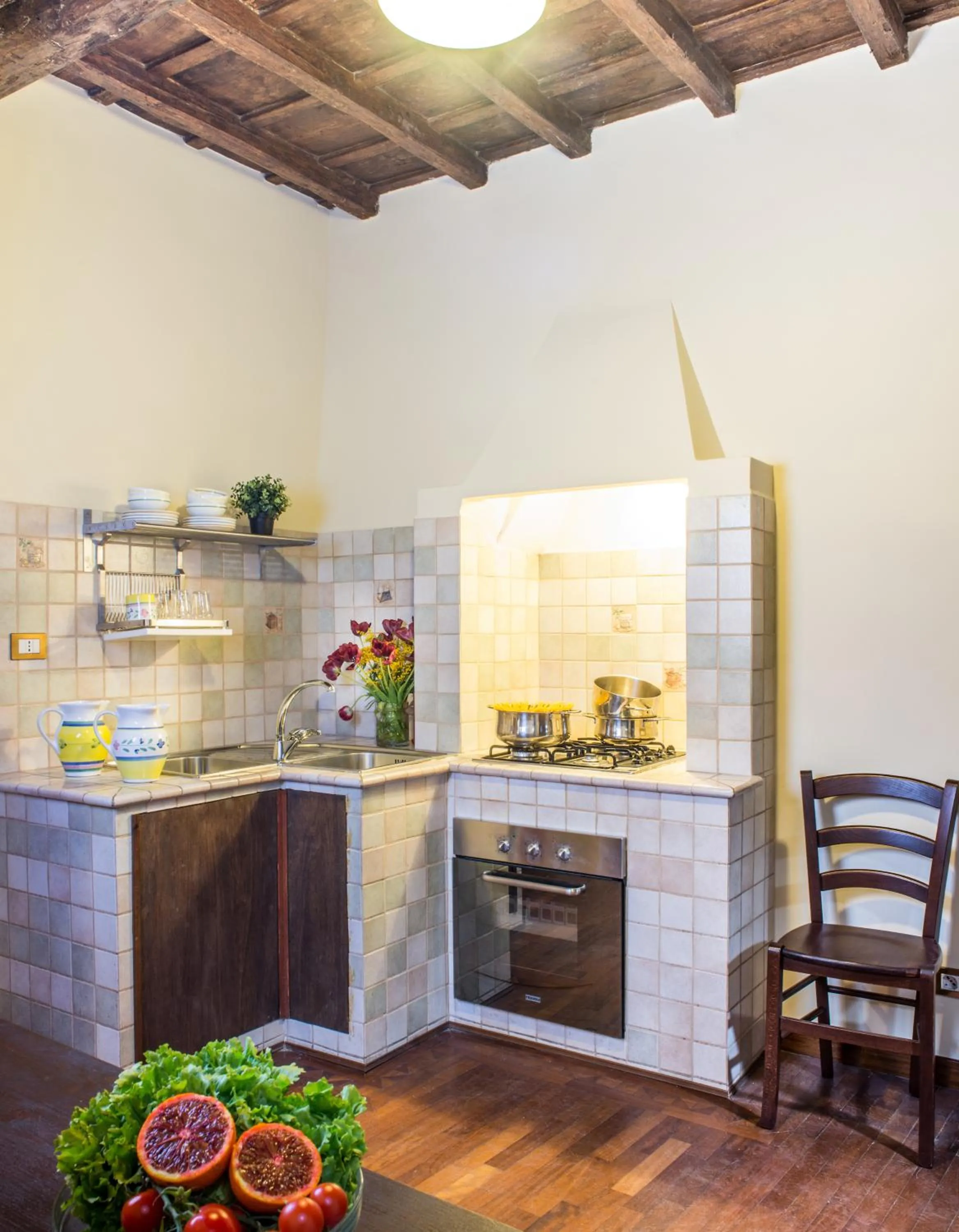 Kitchen or kitchenette in Hotel Anfiteatro Flavio