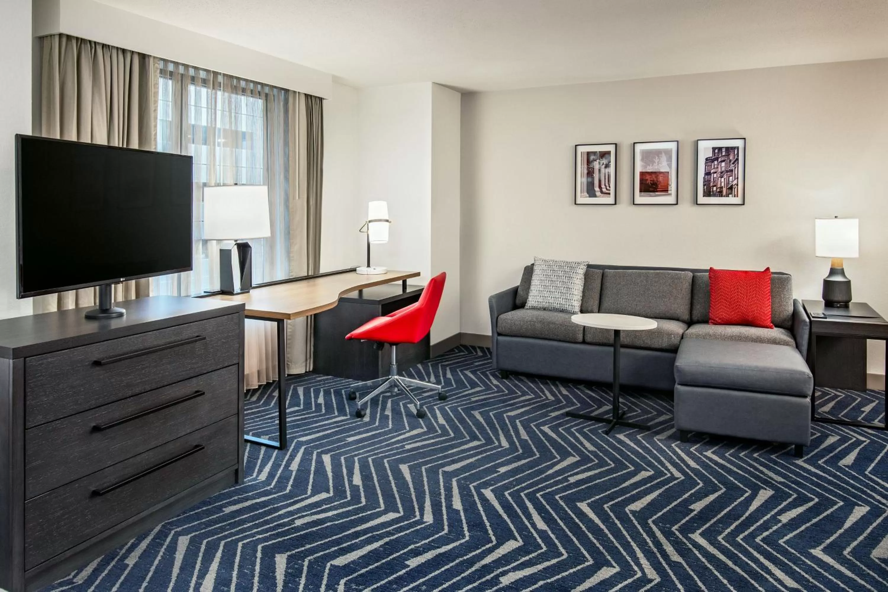 Living room in Residence Inn by Marriott Boston Cambridge