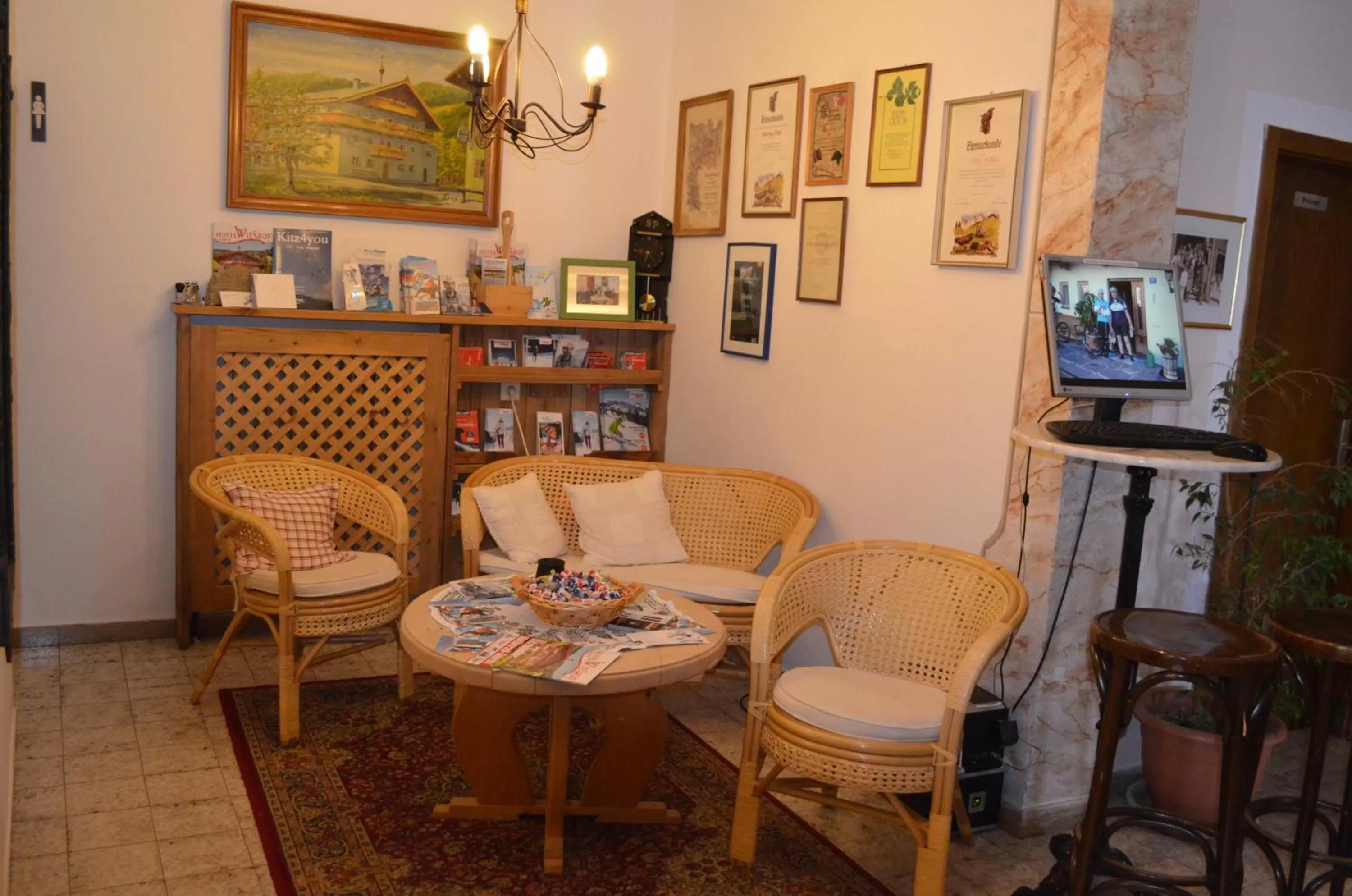 Lobby or reception in Hotel Garni Wieshof