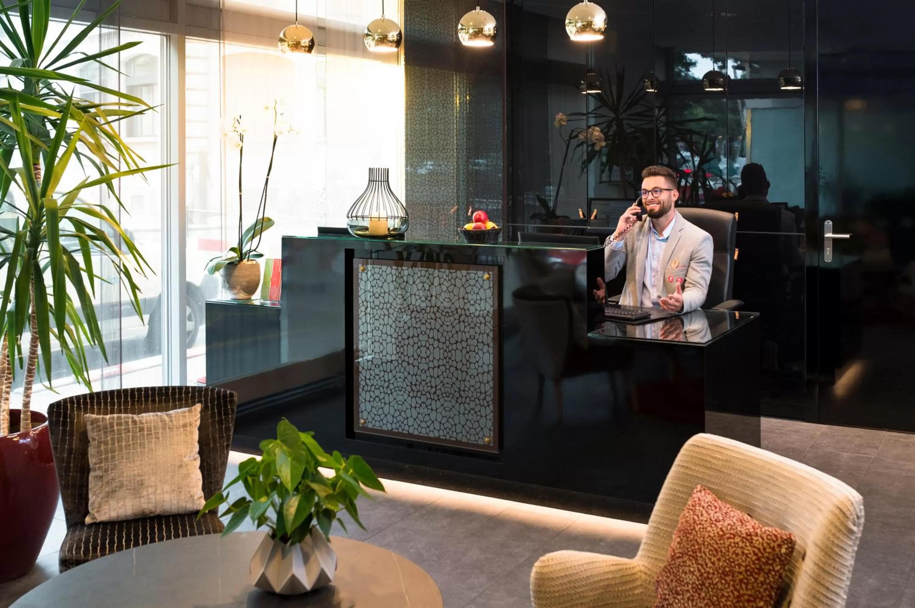 Lobby or reception in Aparthotel Adagio Genève Mont-Blanc