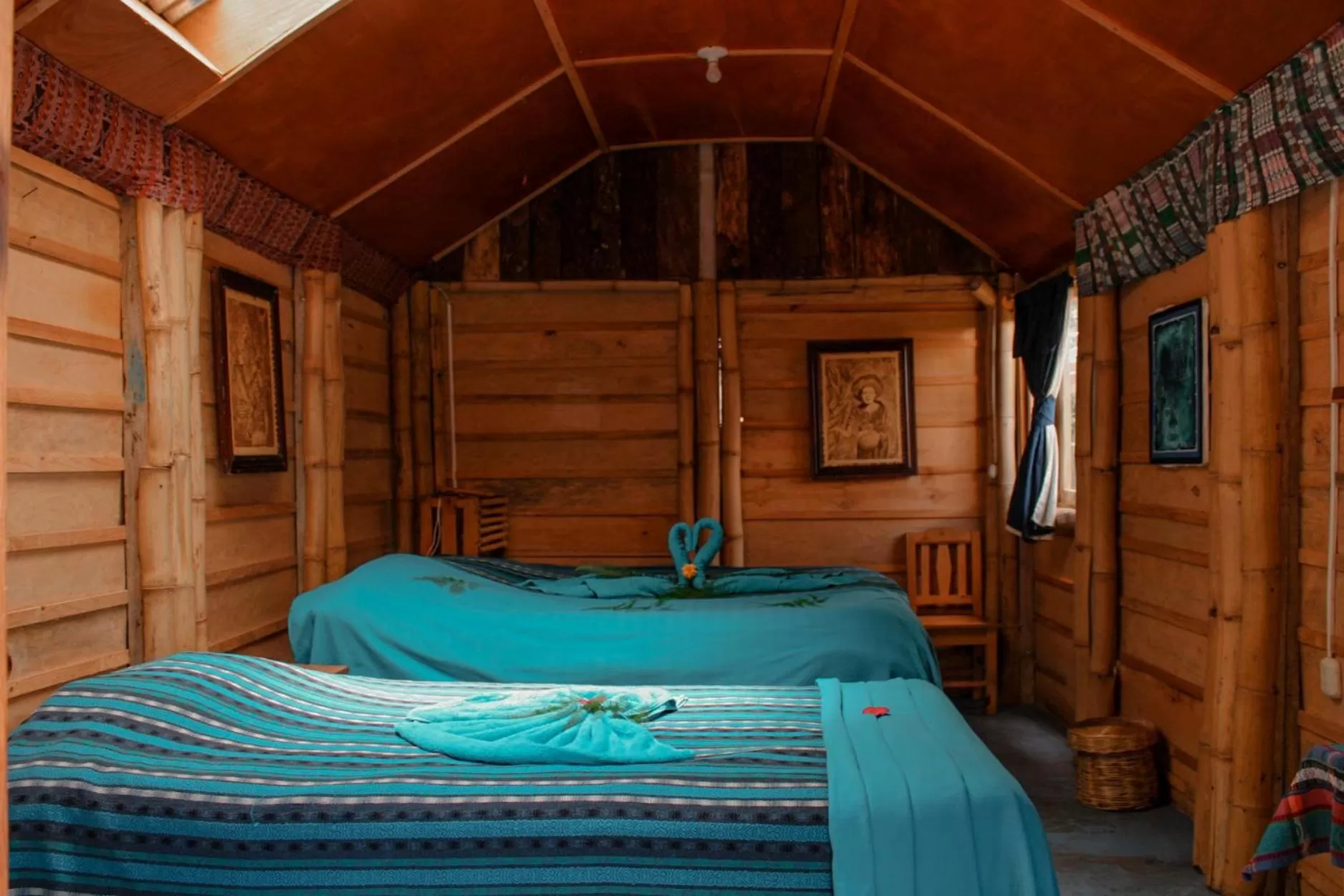 Bed in Eco-Hotel Mayachik