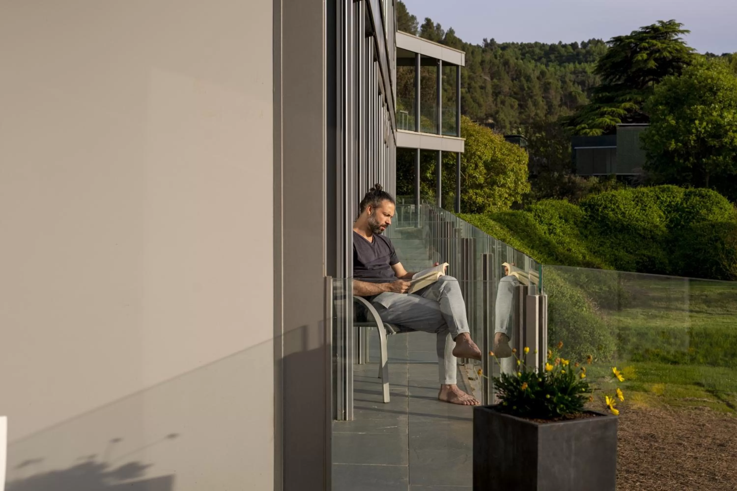 Balcony/Terrace in Hotel Món Sant Benet