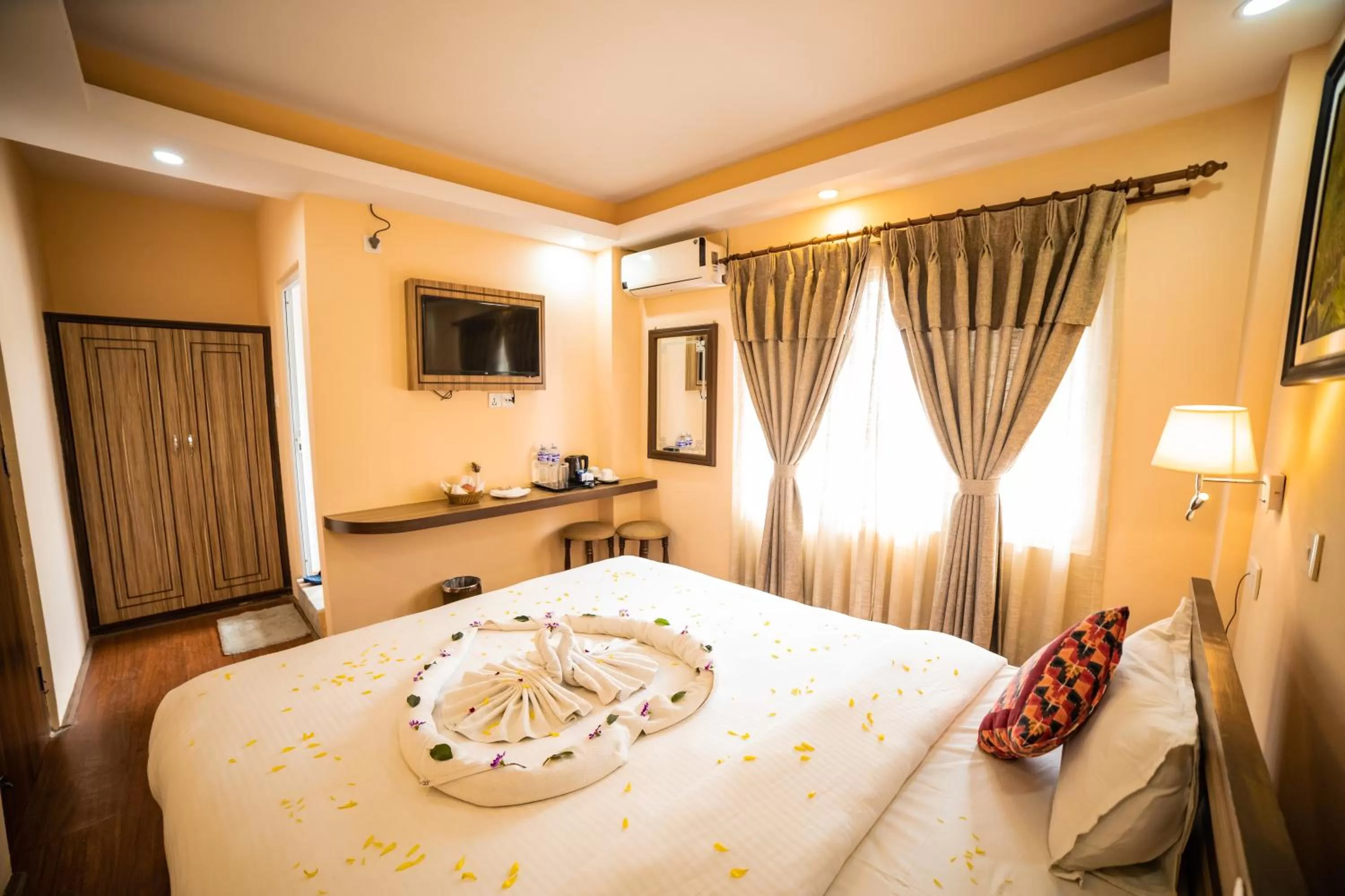 Bed in Kathmandu Garden Home