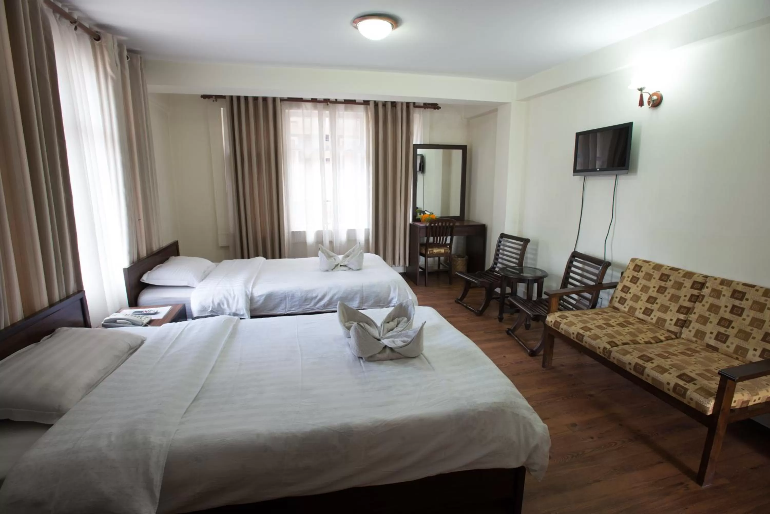 Photo of the whole room, Bed in Hotel Yambu kathmandu