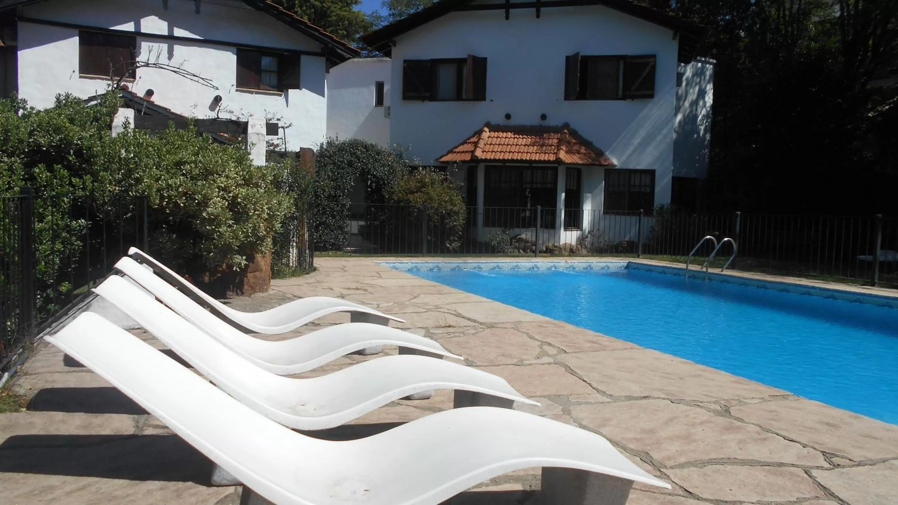Pool view in La Posada de Akasha