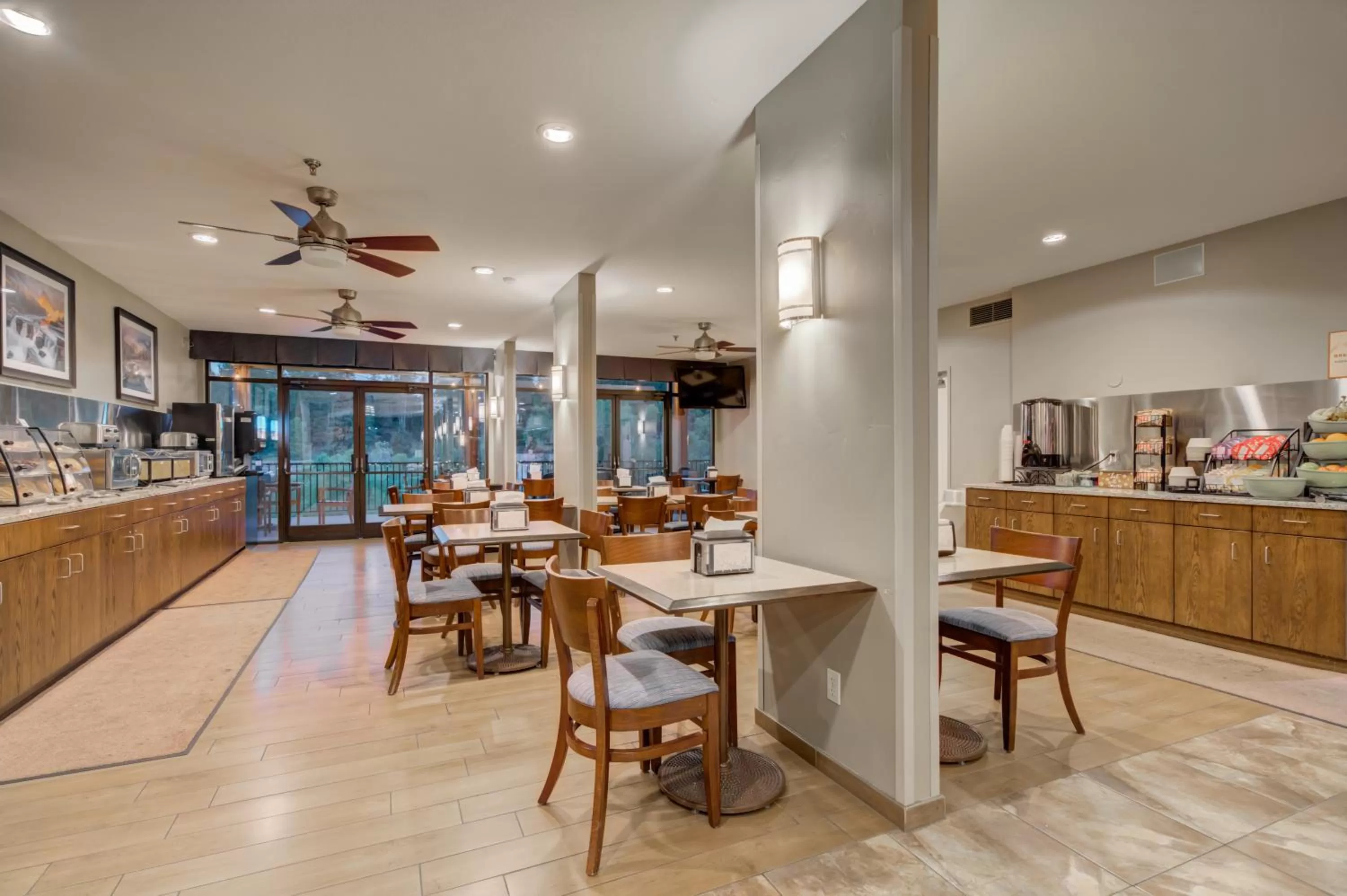 Buffet breakfast in Whitefish Riverfront Hotel