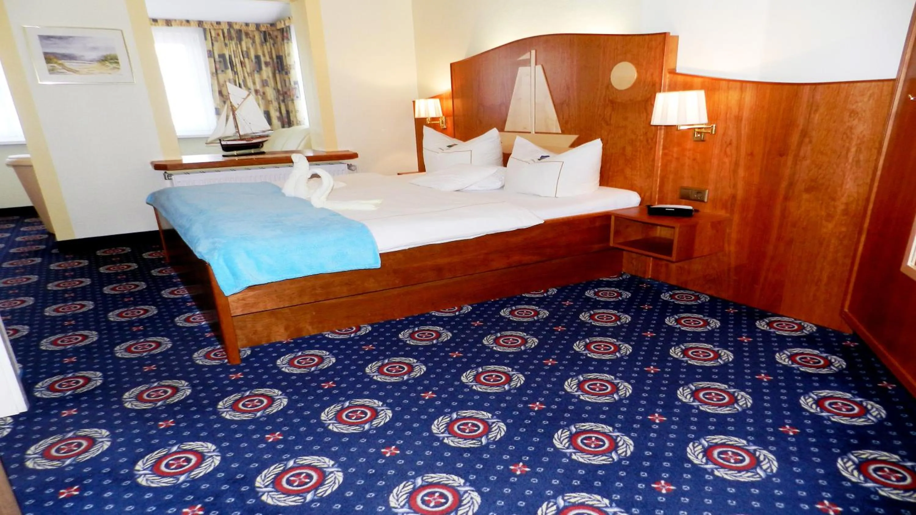 Bed in Hotel Deutsche Flagge