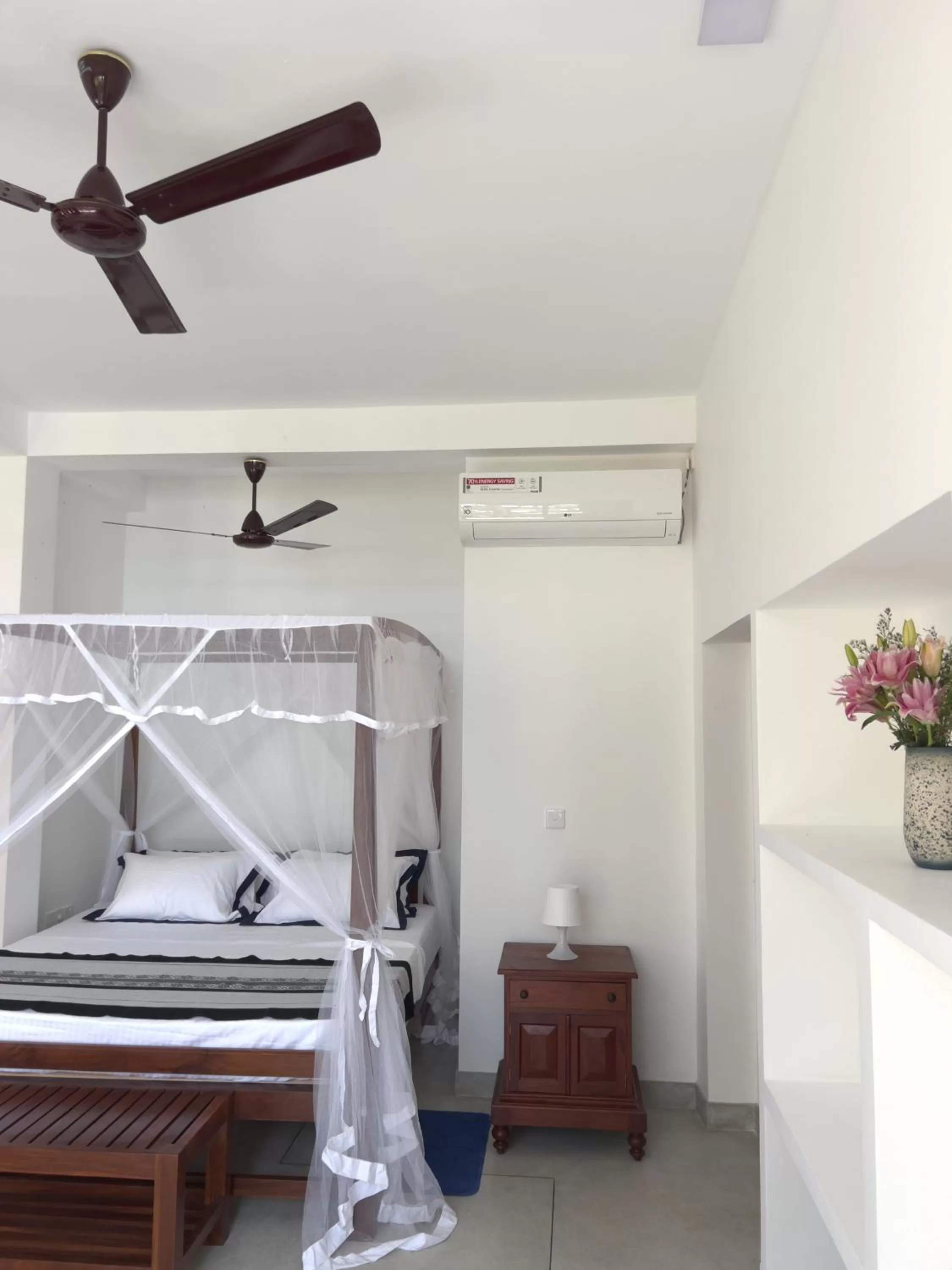 Bed in Galawatta Beach Resort