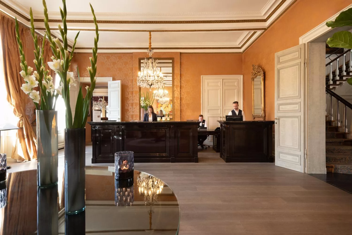 Lobby or reception in Dukes' Palace Brugge - by Dukes' Hotel Collection