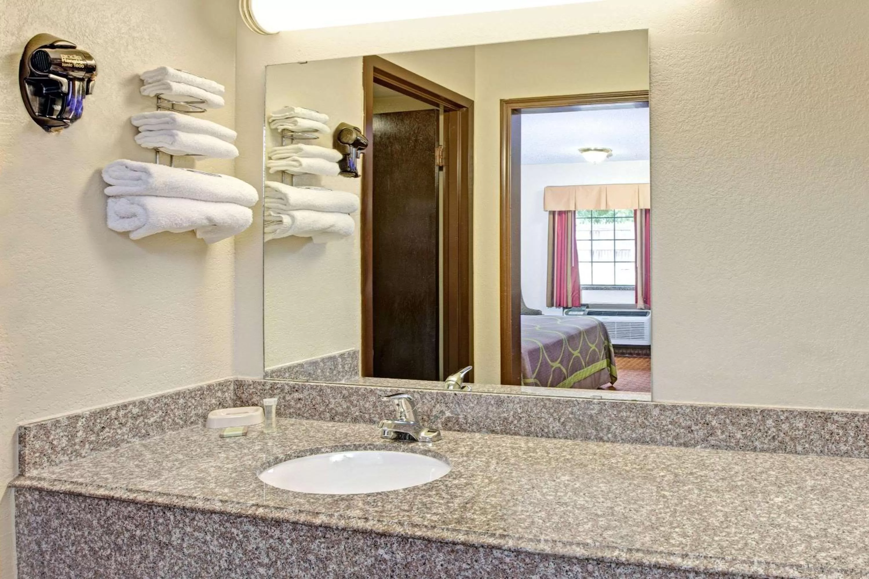 Bathroom in Super 8 by Wyndham Shawnee