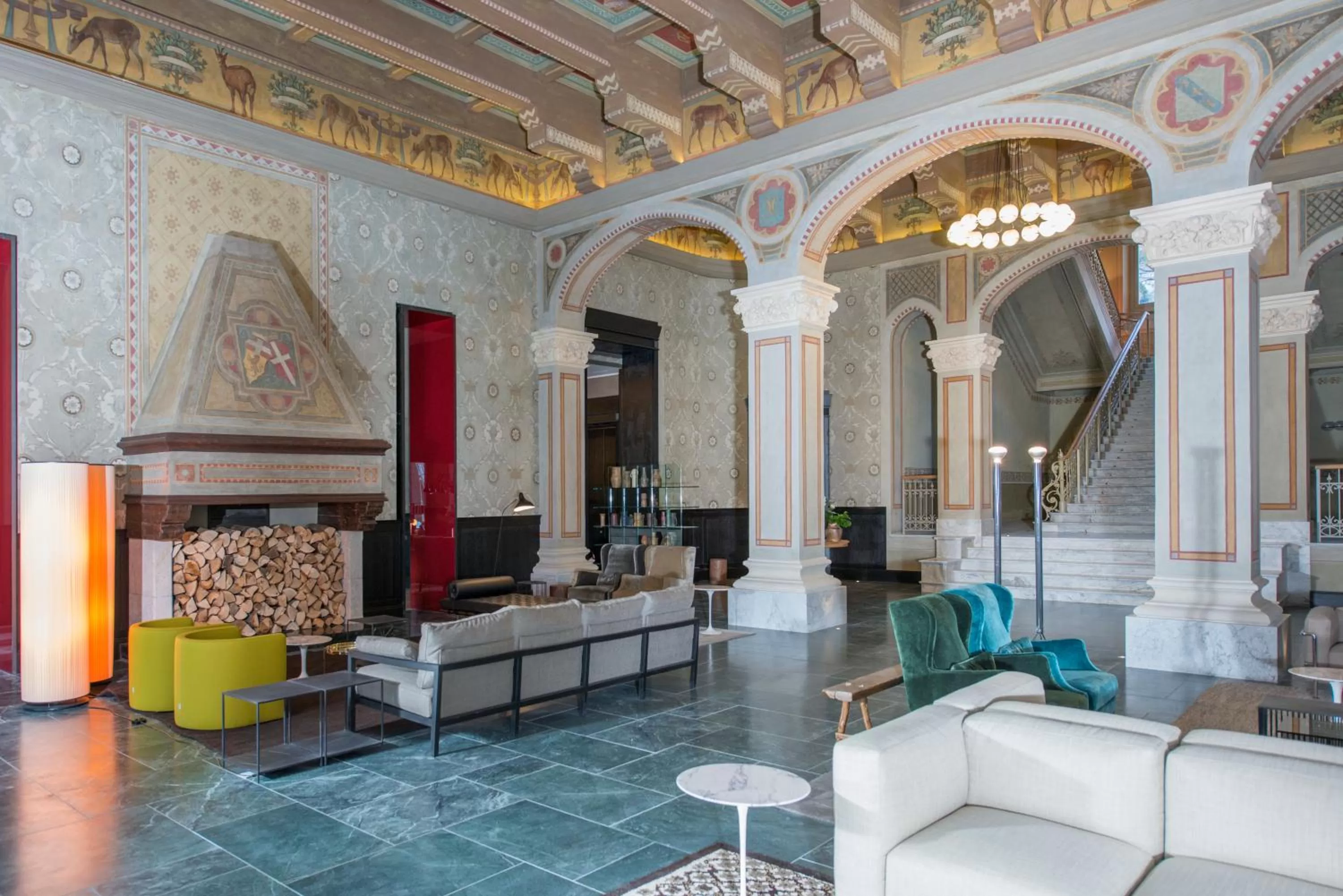Lobby or reception in Grand Hotel Billia