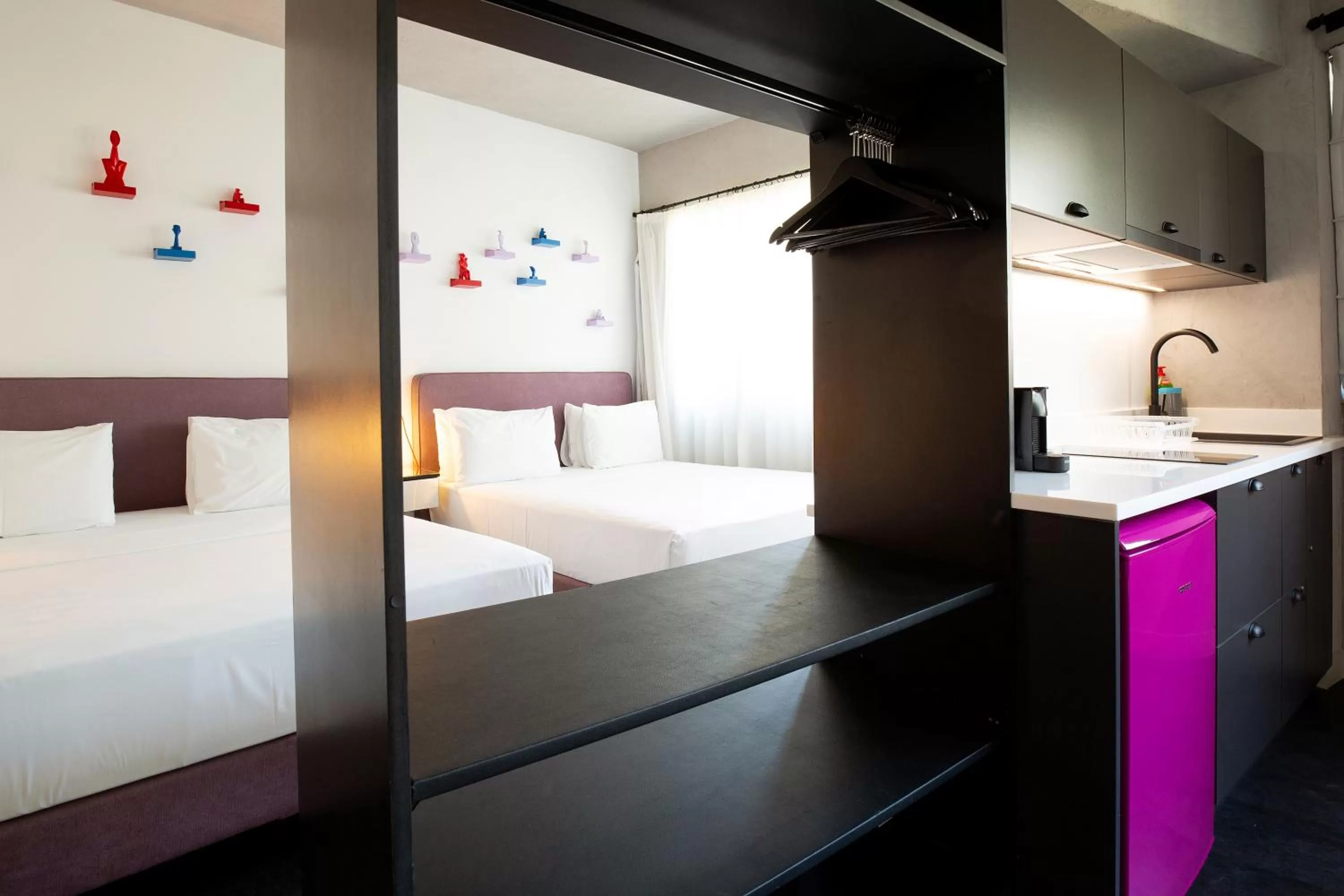 Bed in Downtown Athens Lofts - The Acropolis Observatory