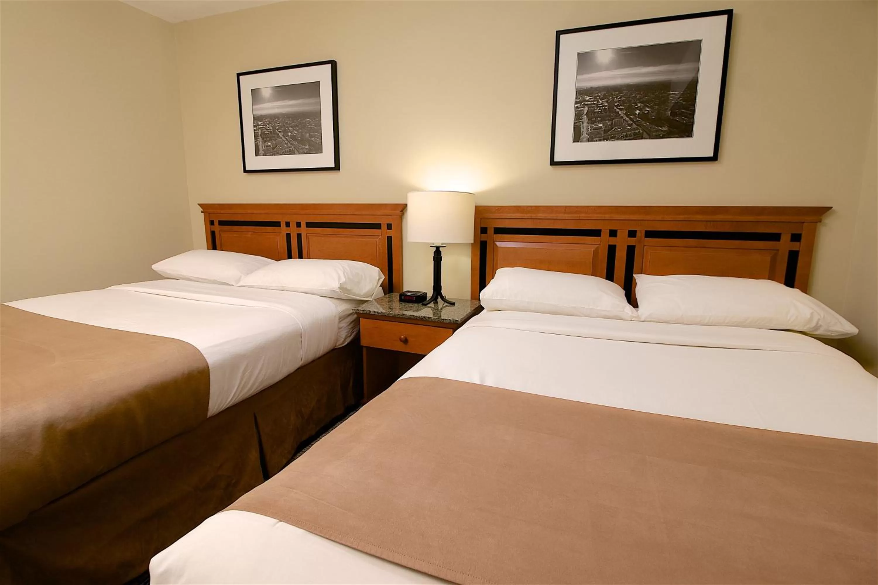 Bed in Medicine Hat Suites