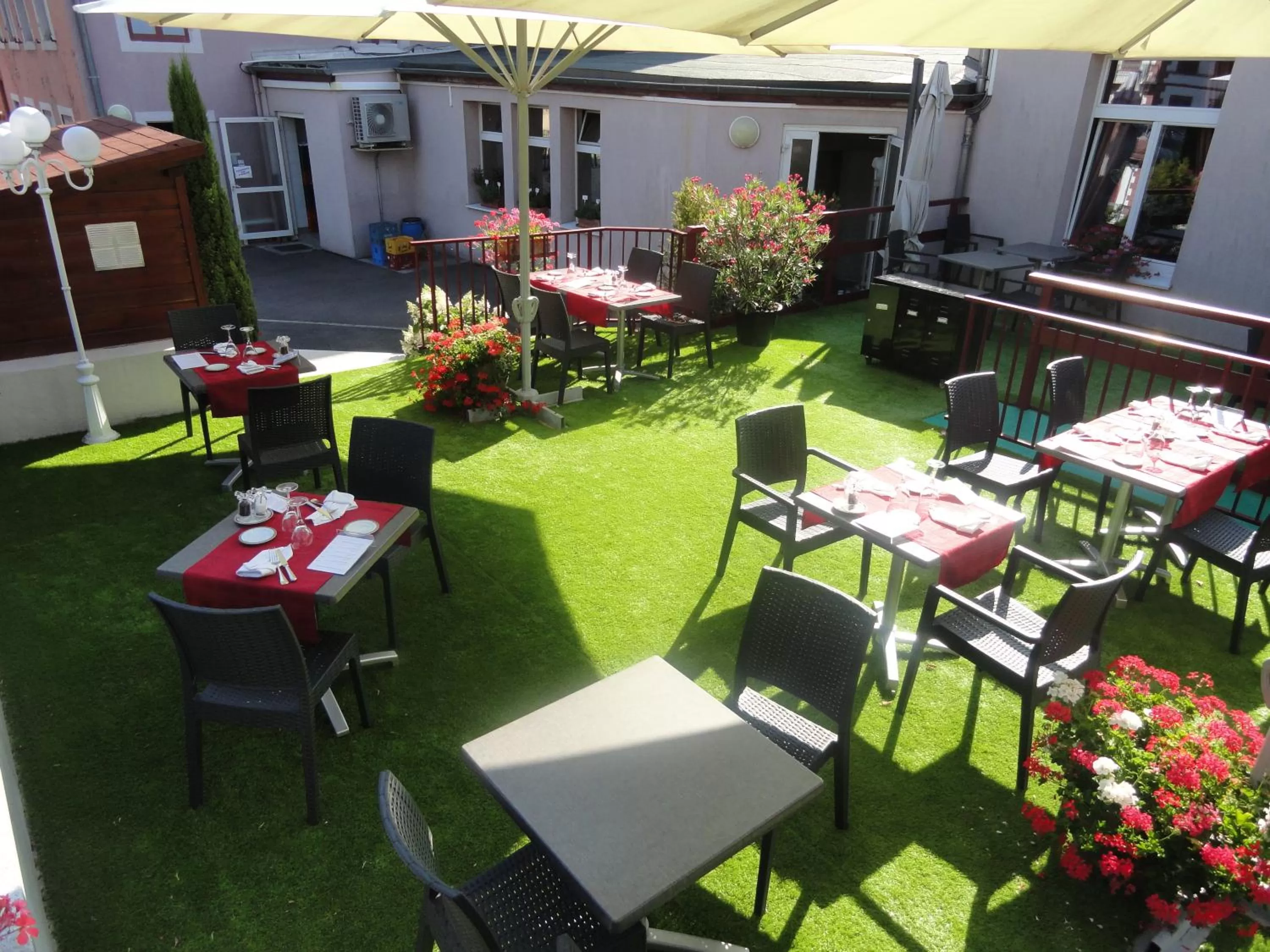 Patio in Hôtel Restaurant Le Moschenross