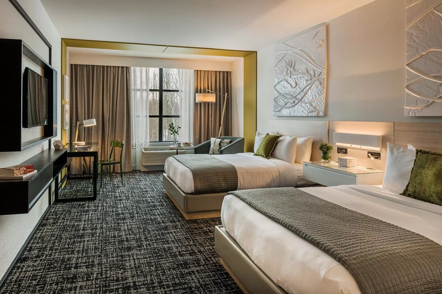 Bed in Hotel Zero Degrees Danbury