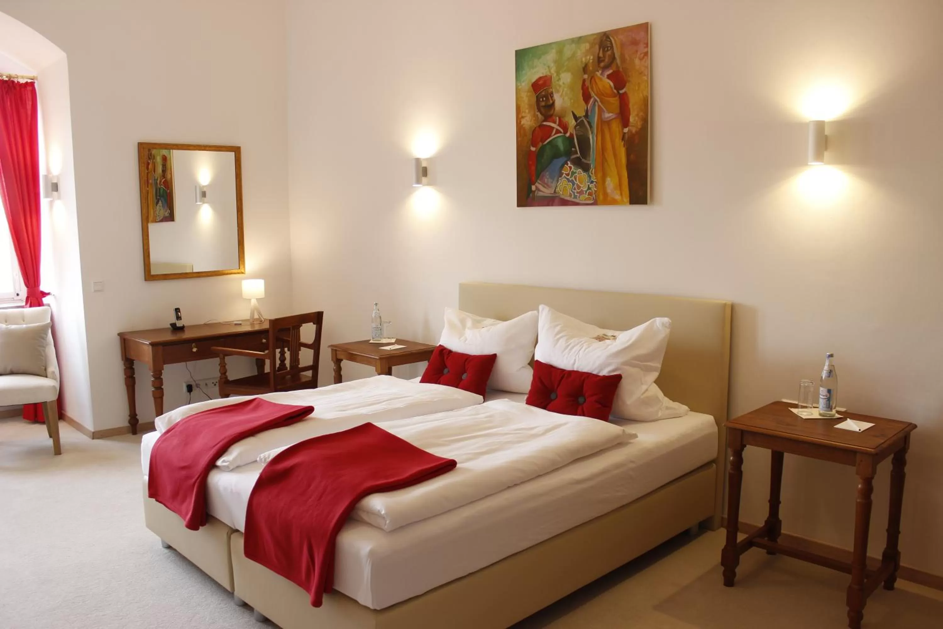 Bed in BioHotel Schloss Kirchberg