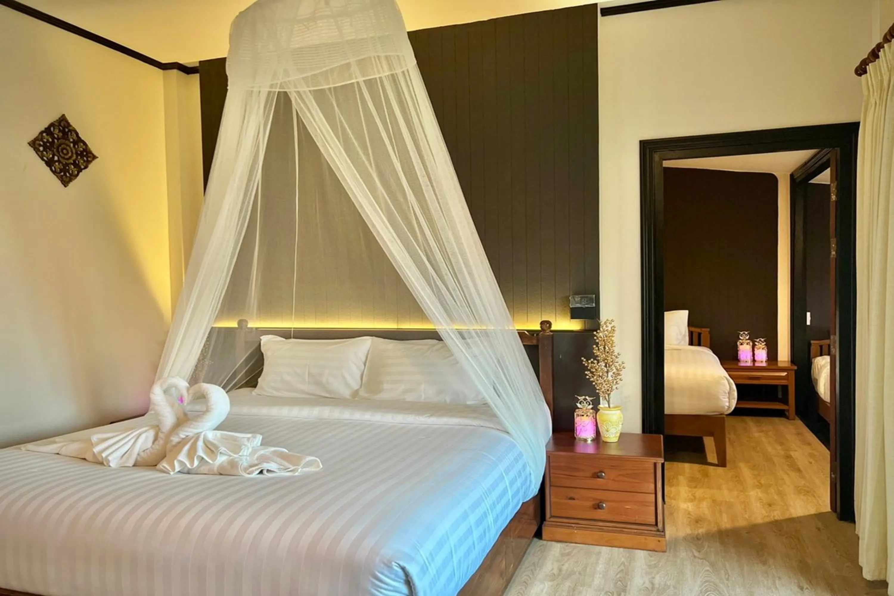 Bed in Na Mantra Resort