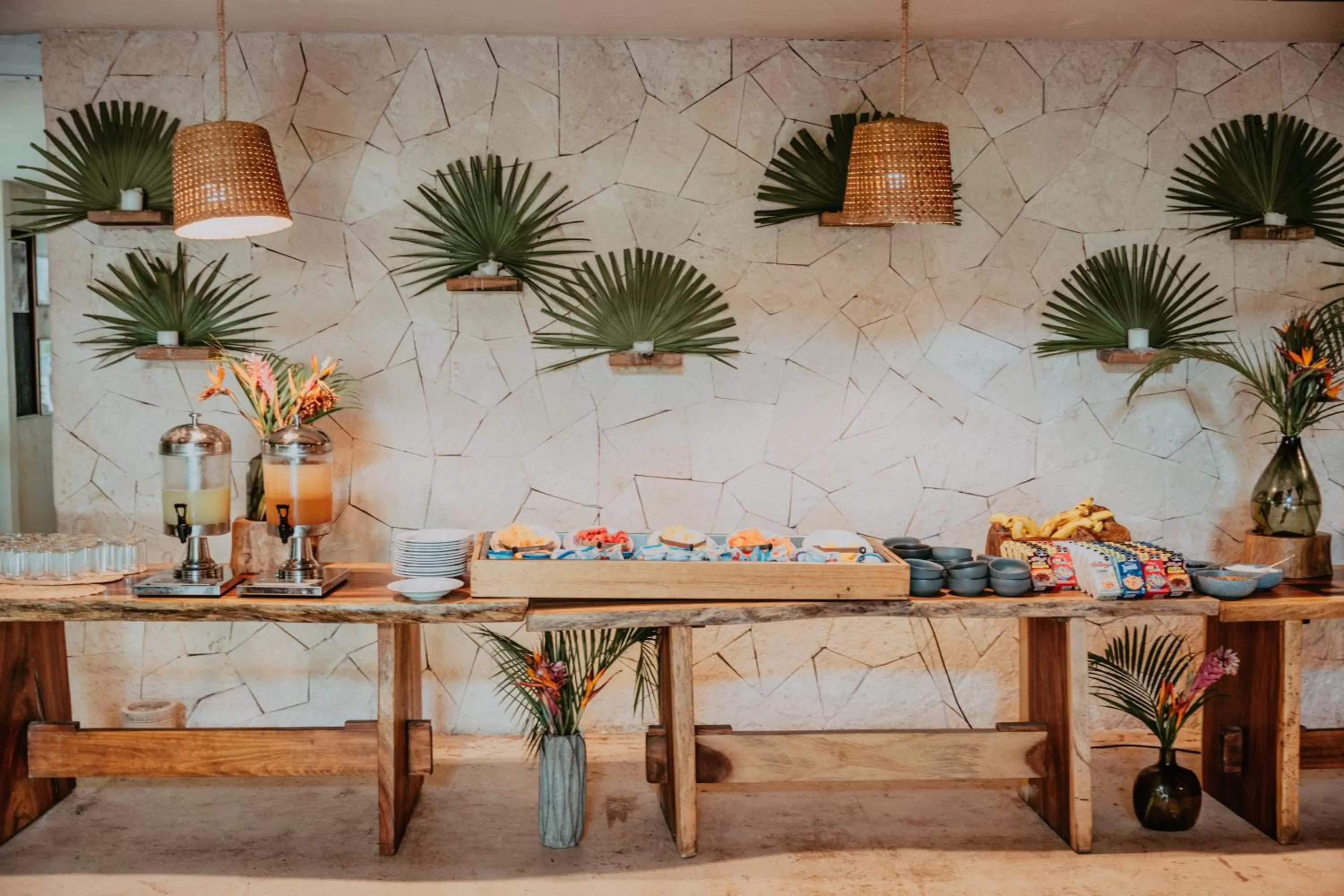 Breakfast in Petit Lafitte Beach Front Hotel & Bungalows