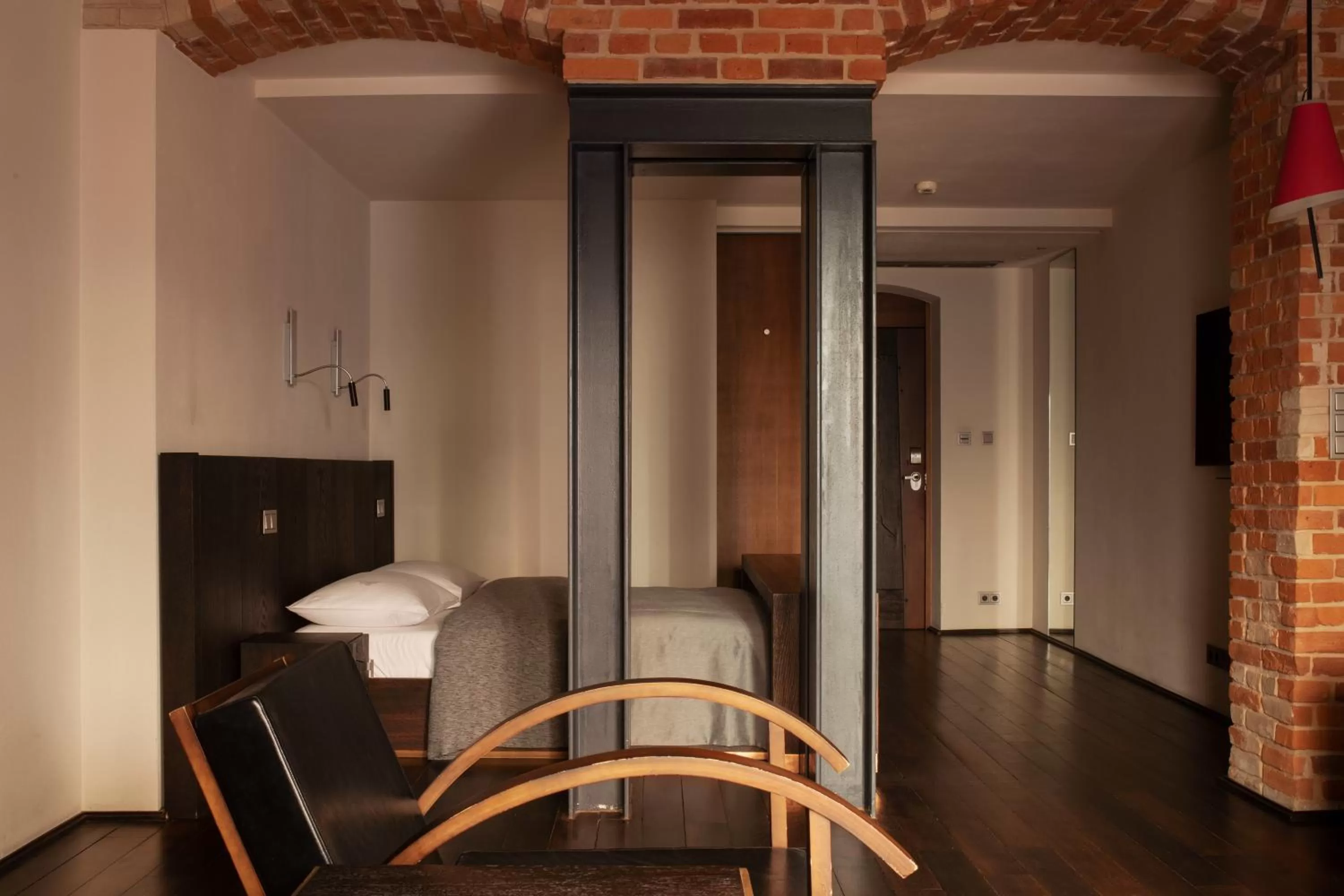 Bed in Hotel Monopol