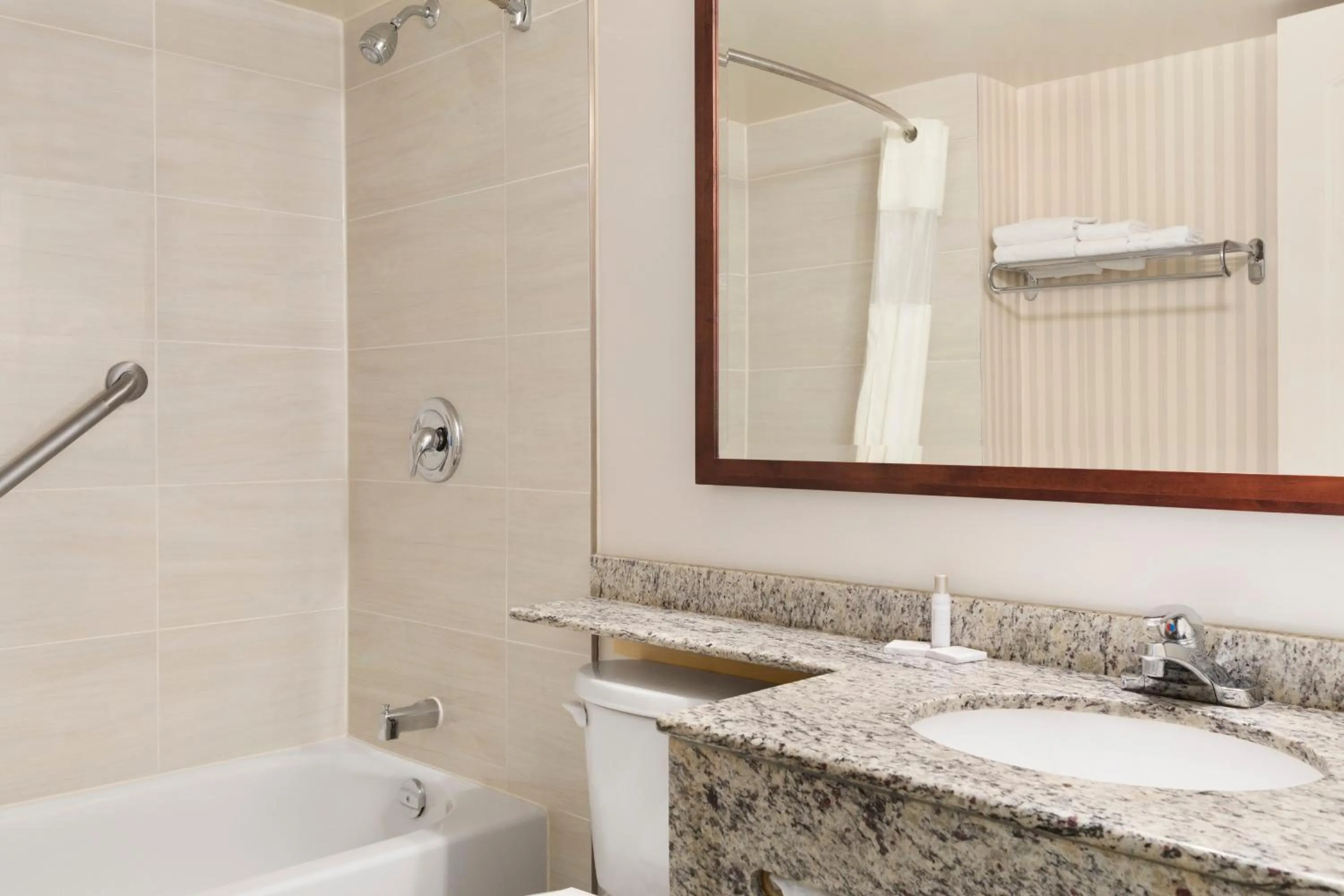 Bathroom in Travelodge by Wyndham Owen Sound ON