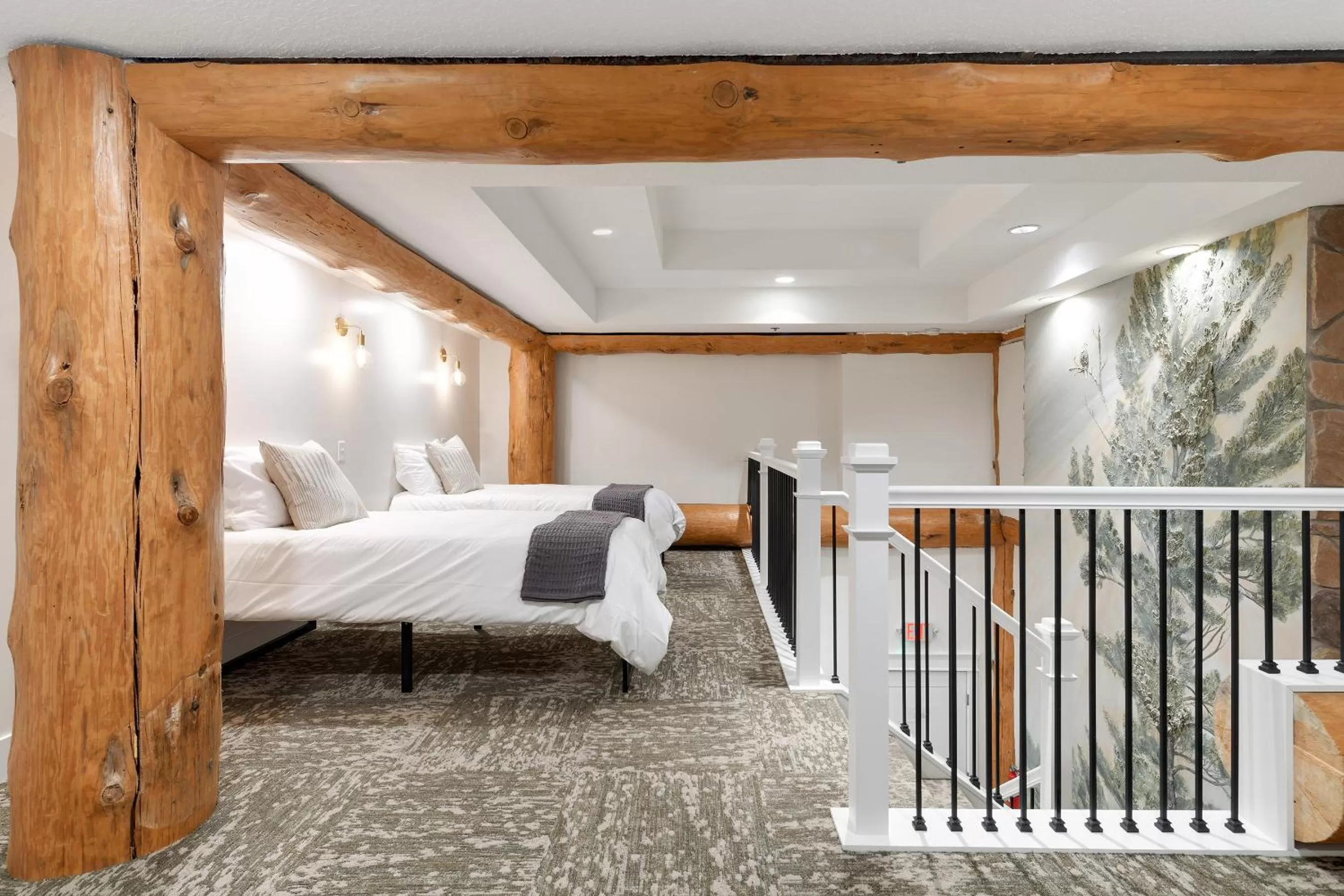 Bed in Balsam Lake Lodge