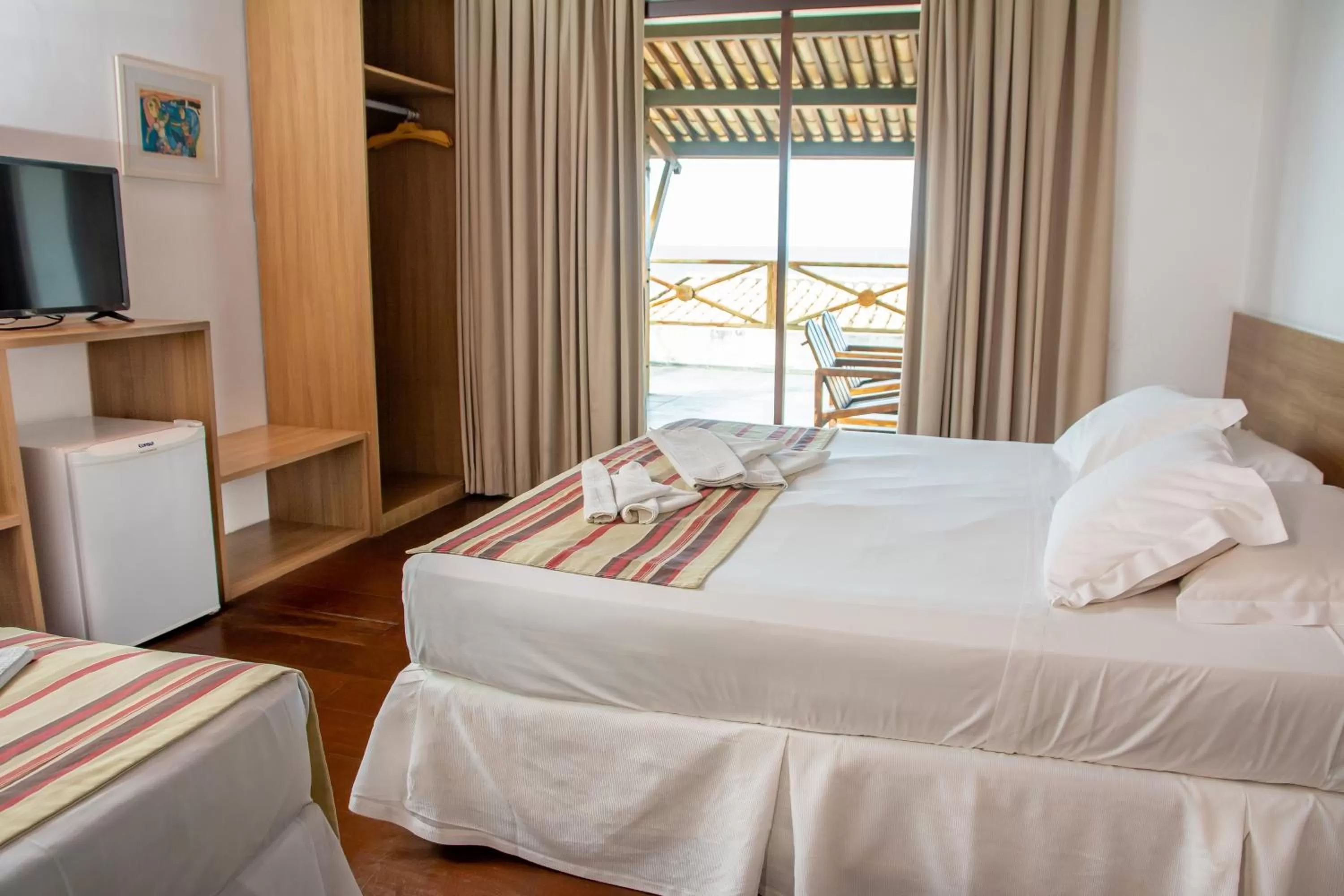 View (from property/room), Bed in La Belle Beach Hotel