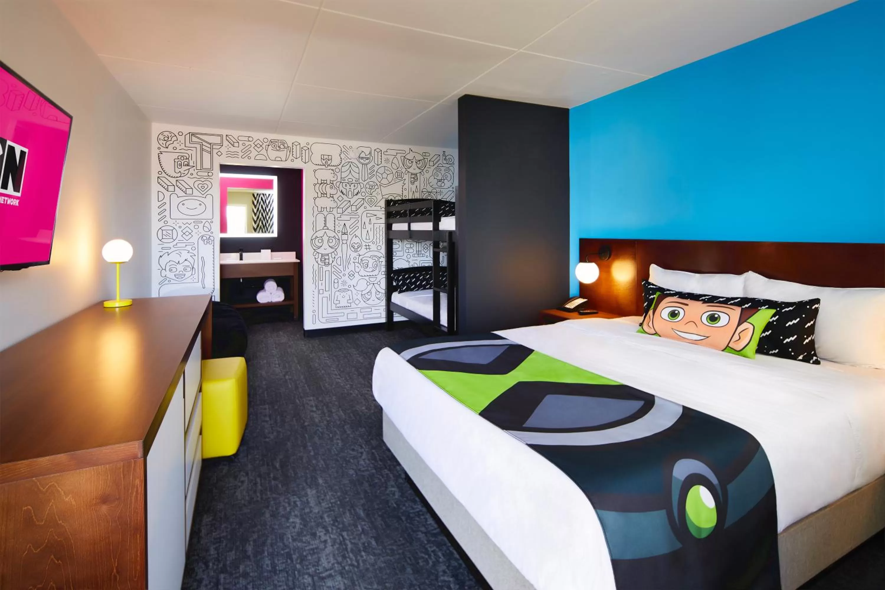 Bed in Cartoon Network Hotel
