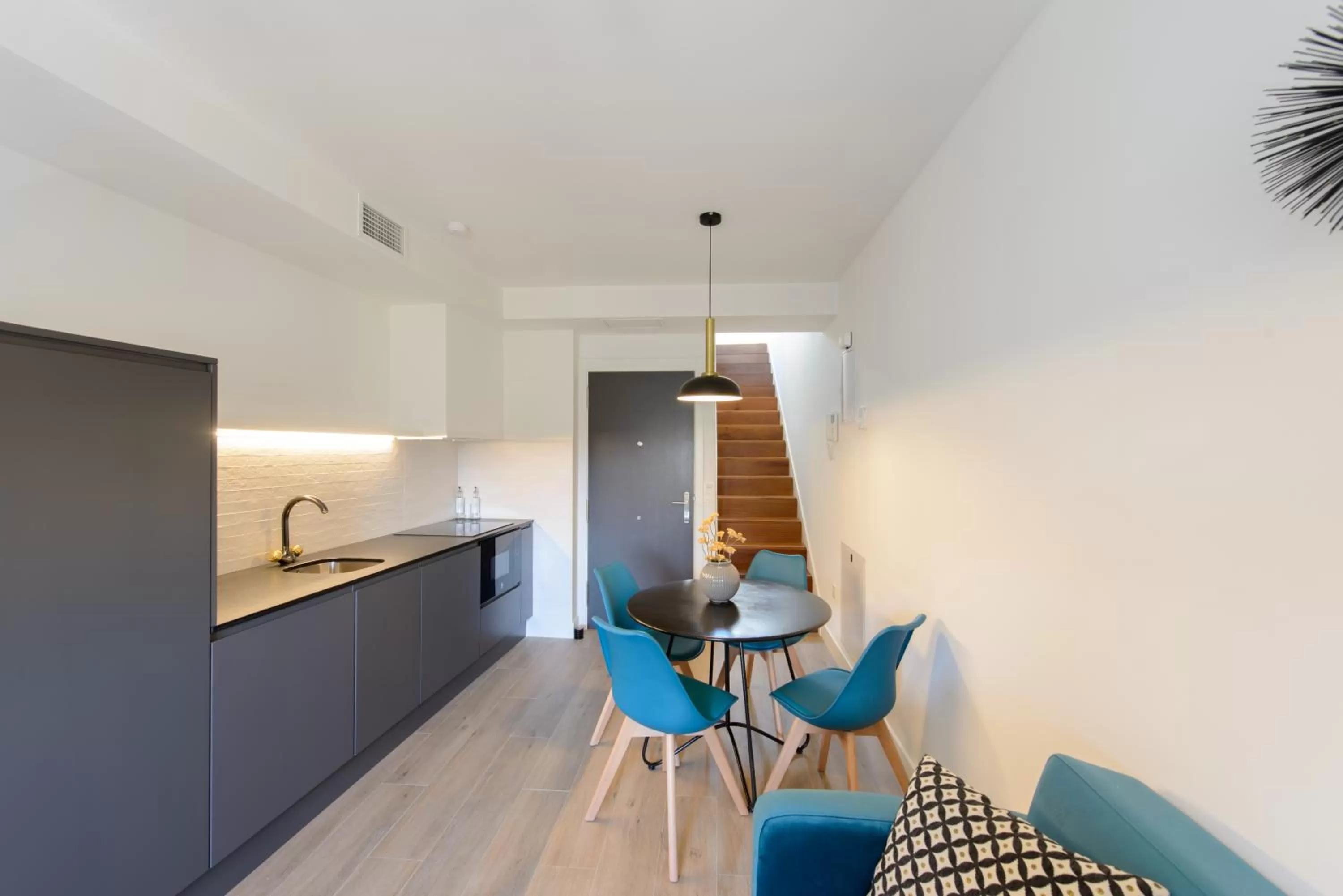 Kitchen or kitchenette in Santa Catalina Suites Gijón