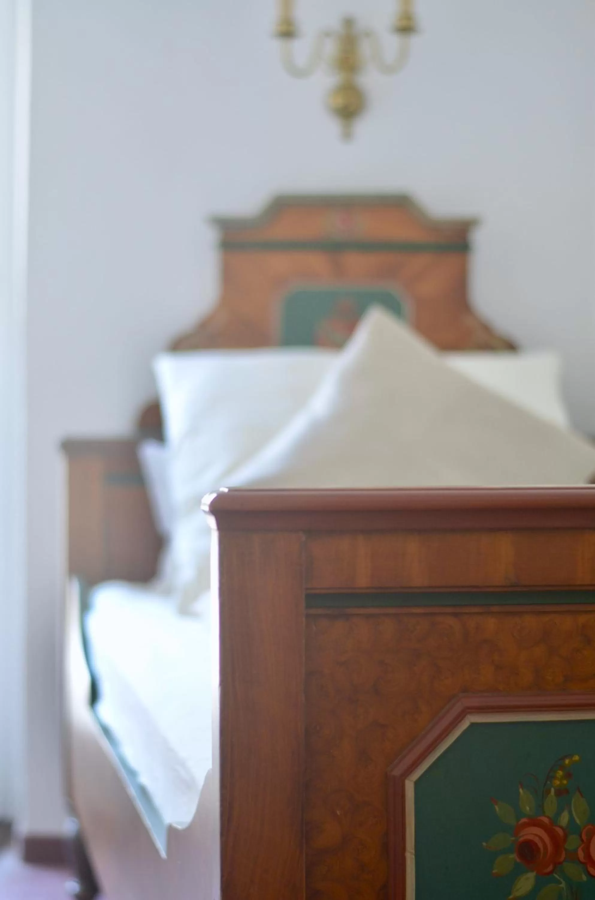 Bed in Pension und Ferienwohnung Frech