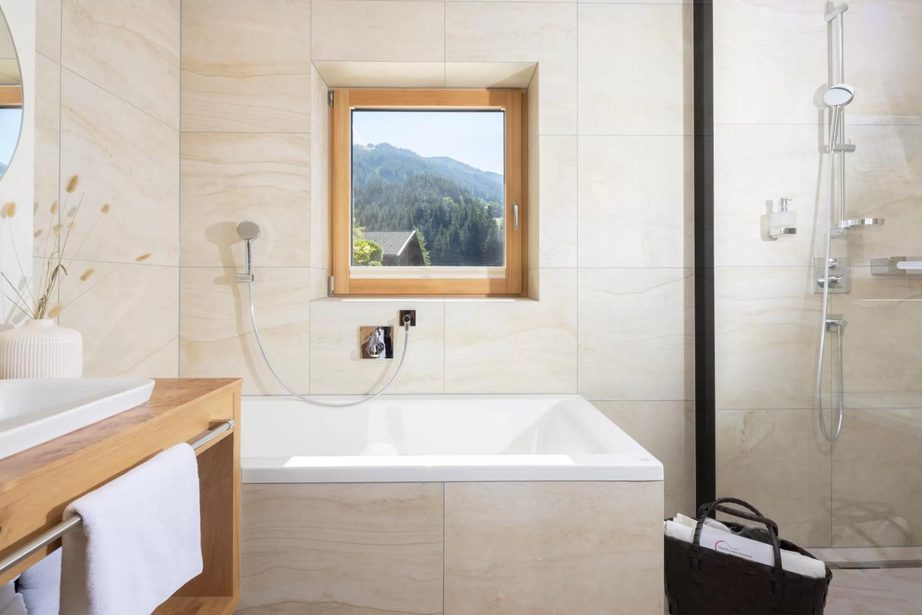 Shower, Bathroom in Natur & Spa Resort "Der Alpbacherhof" Superior