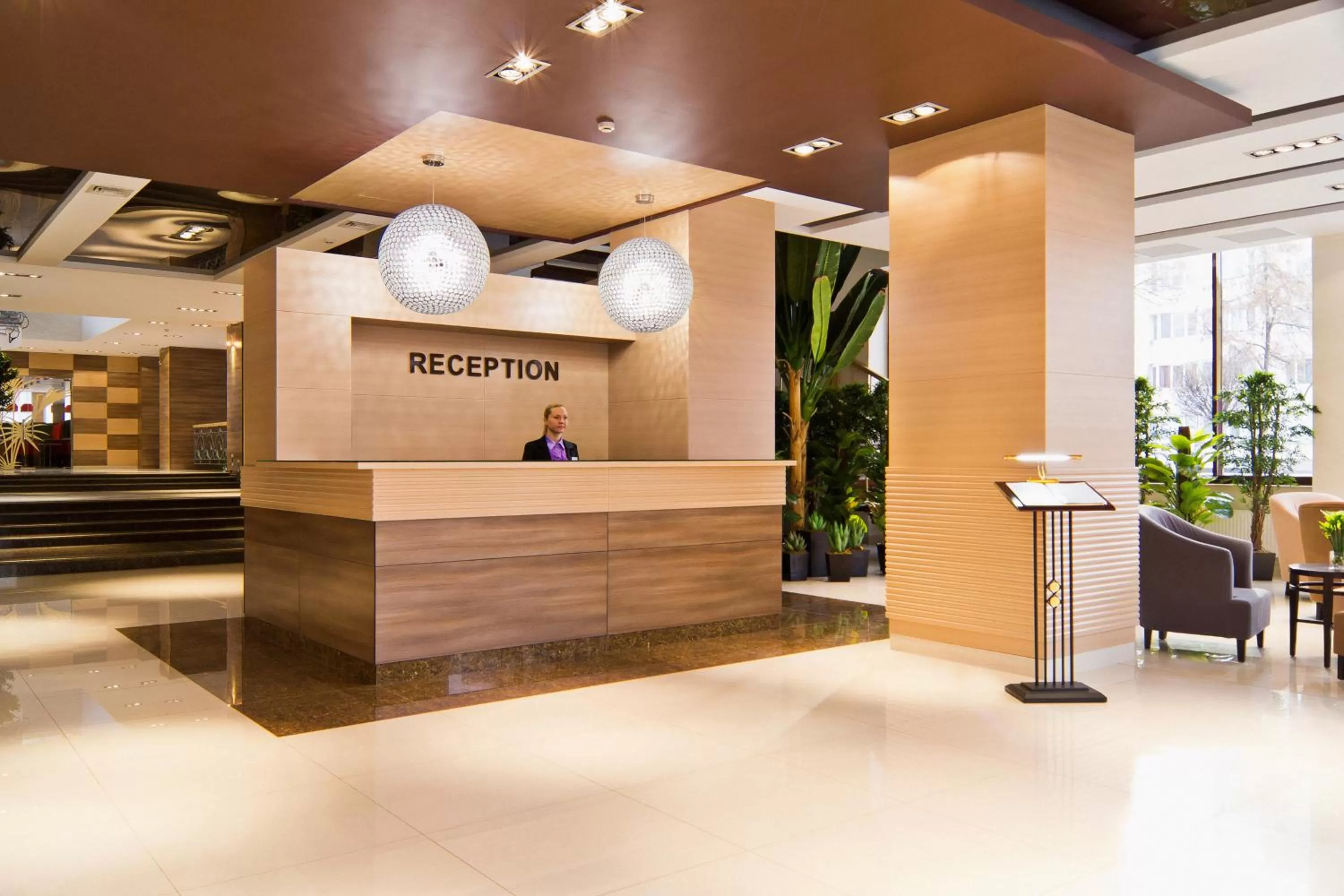 Lobby or reception in Hotel Russia