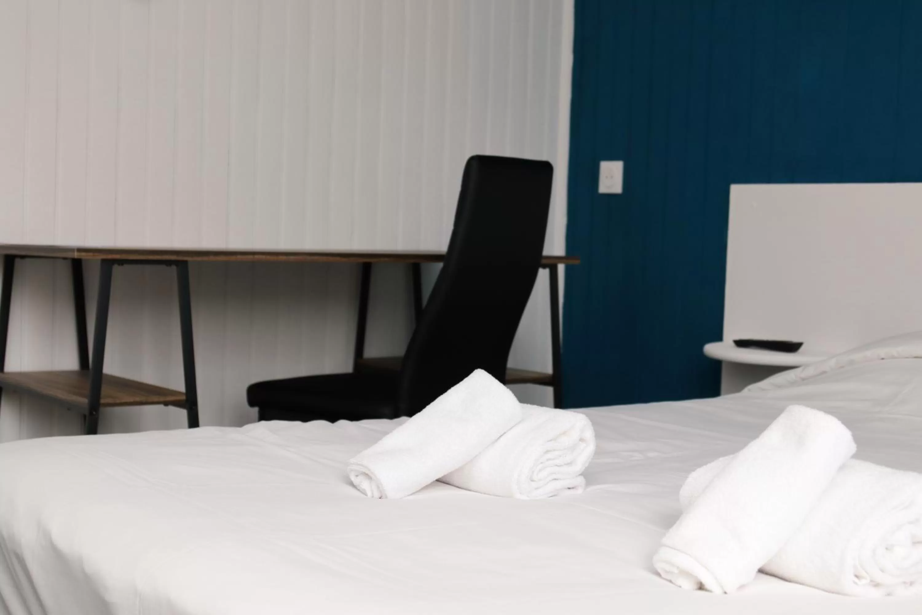 Bedroom, Bed in Hôtel & Restaurant Le Patio VICHY