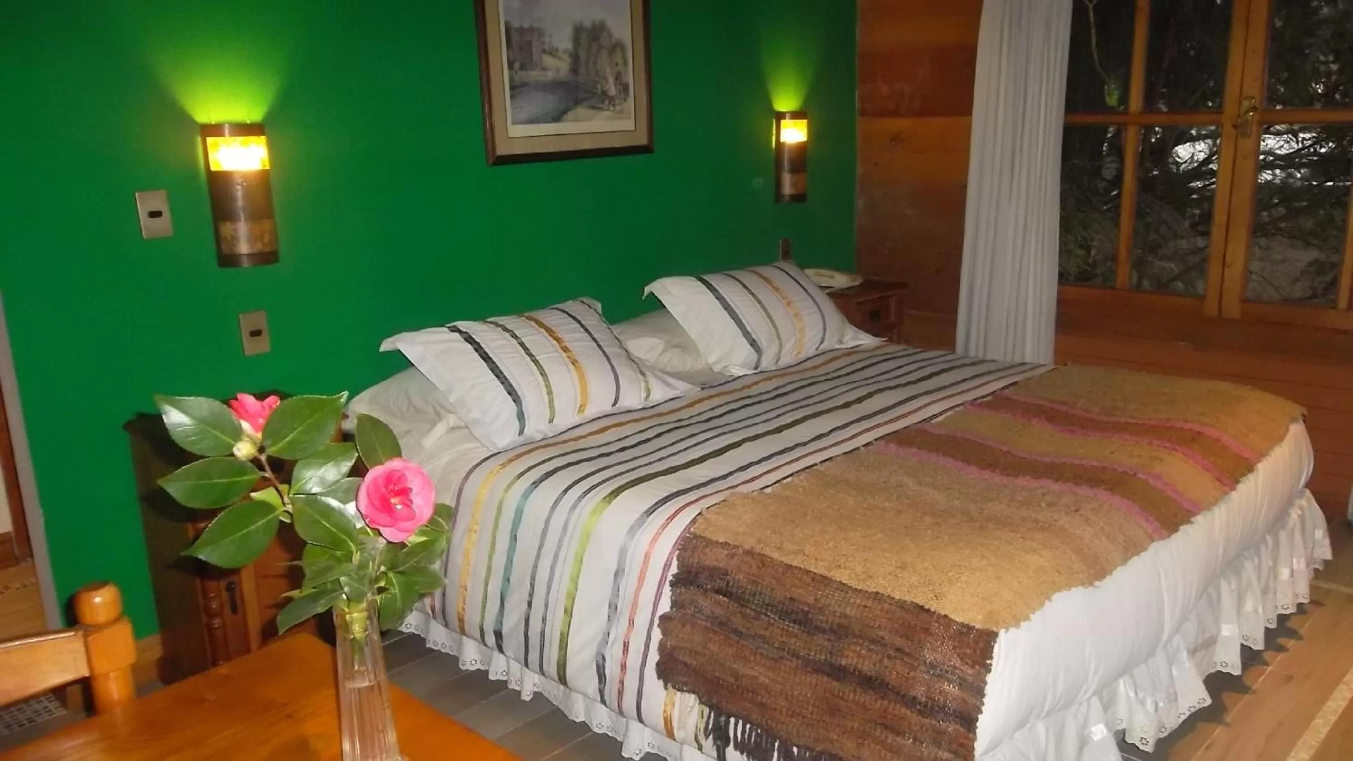 Bed in Hotel Malalhue