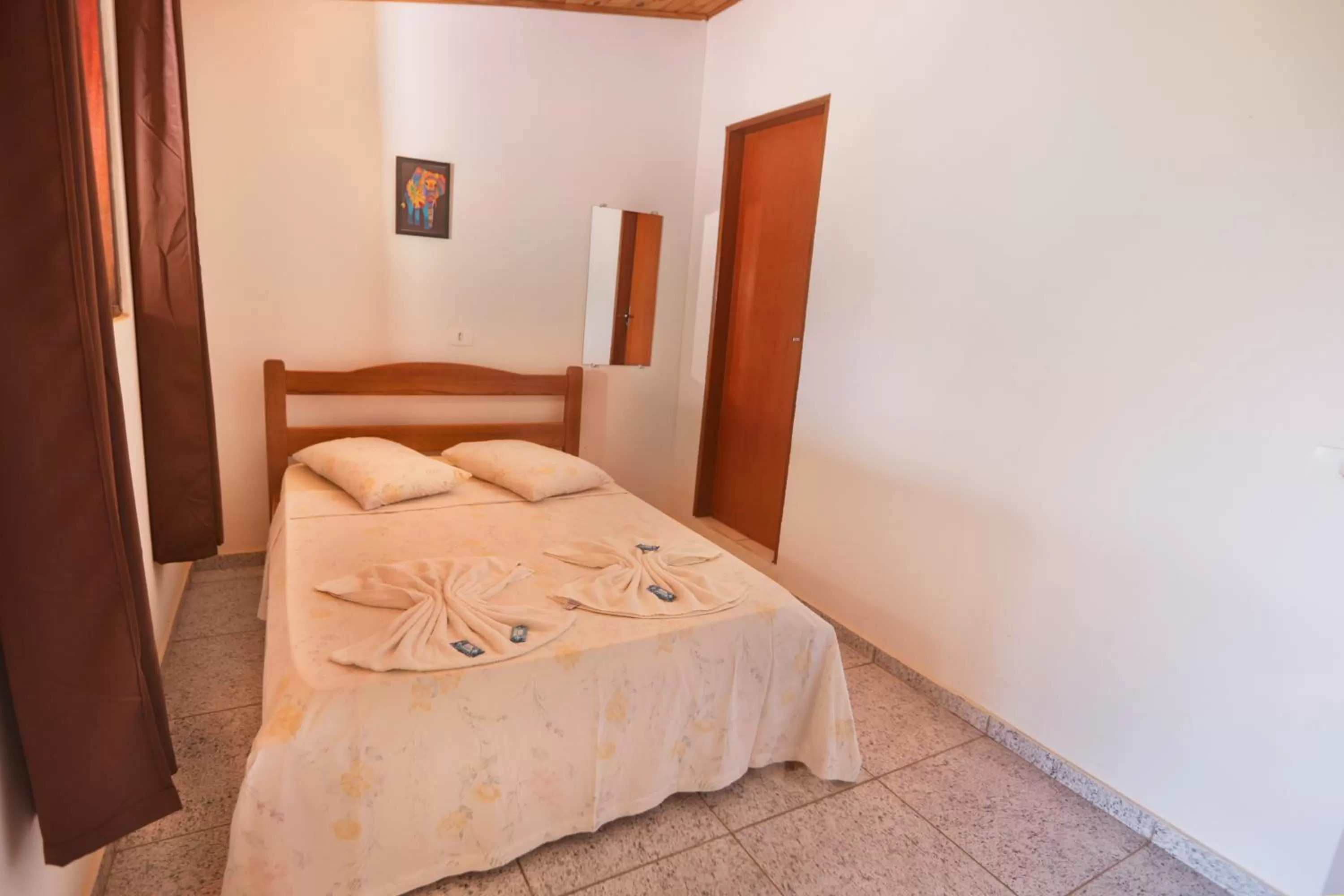 Bed in Pousada e Chales Por do Sol