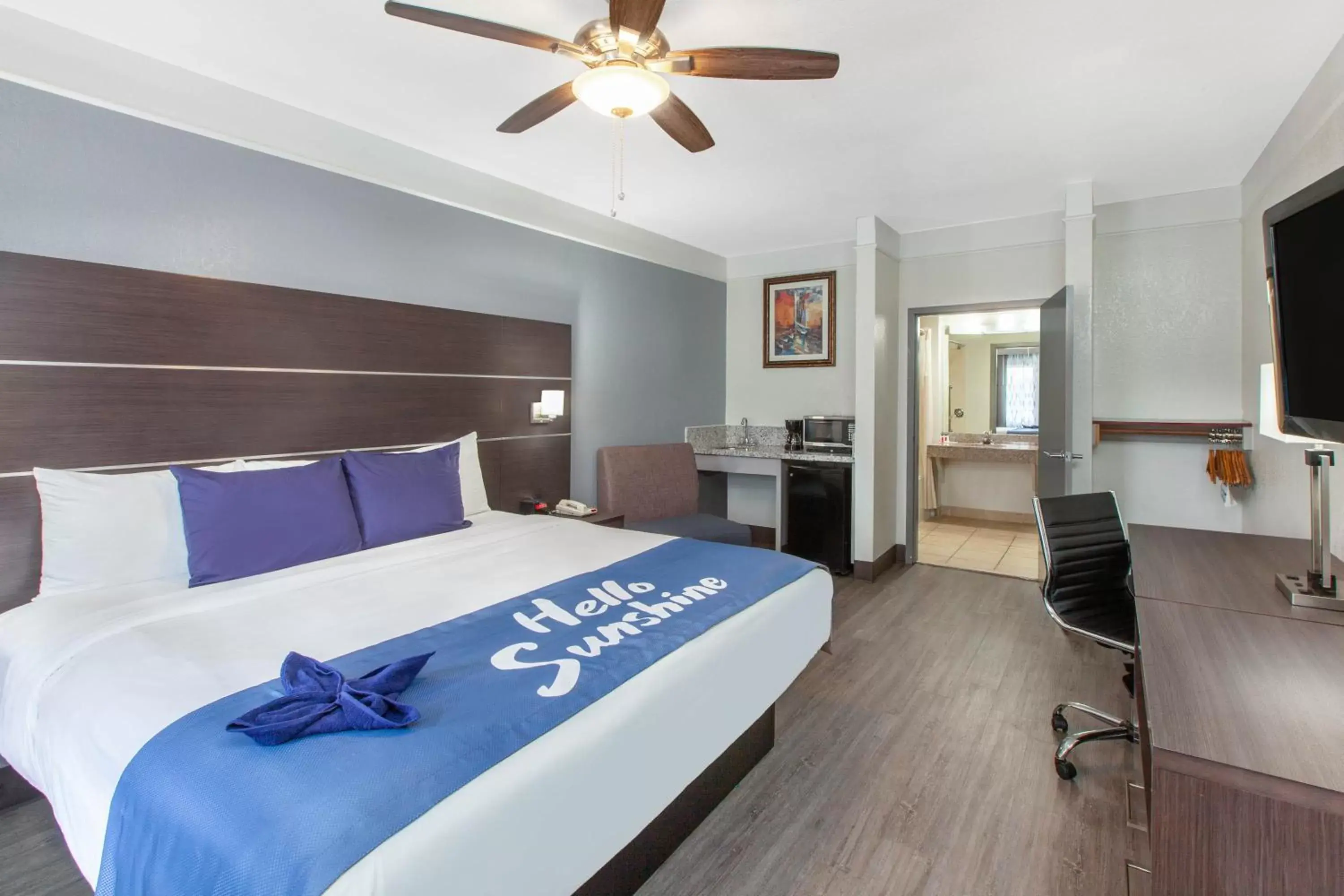 King Room with Bath Tub - Mobility/Hearing Accessible - Non-Smoking in Days Inn & Suites by Wyndham Webster NASA-ClearLake-Houston King Room with Bath Tub - Mobility/Hearing Accessible - Non-Smoking in Days Inn & Suites by Wyndham Webster NASA-ClearLake-Houston