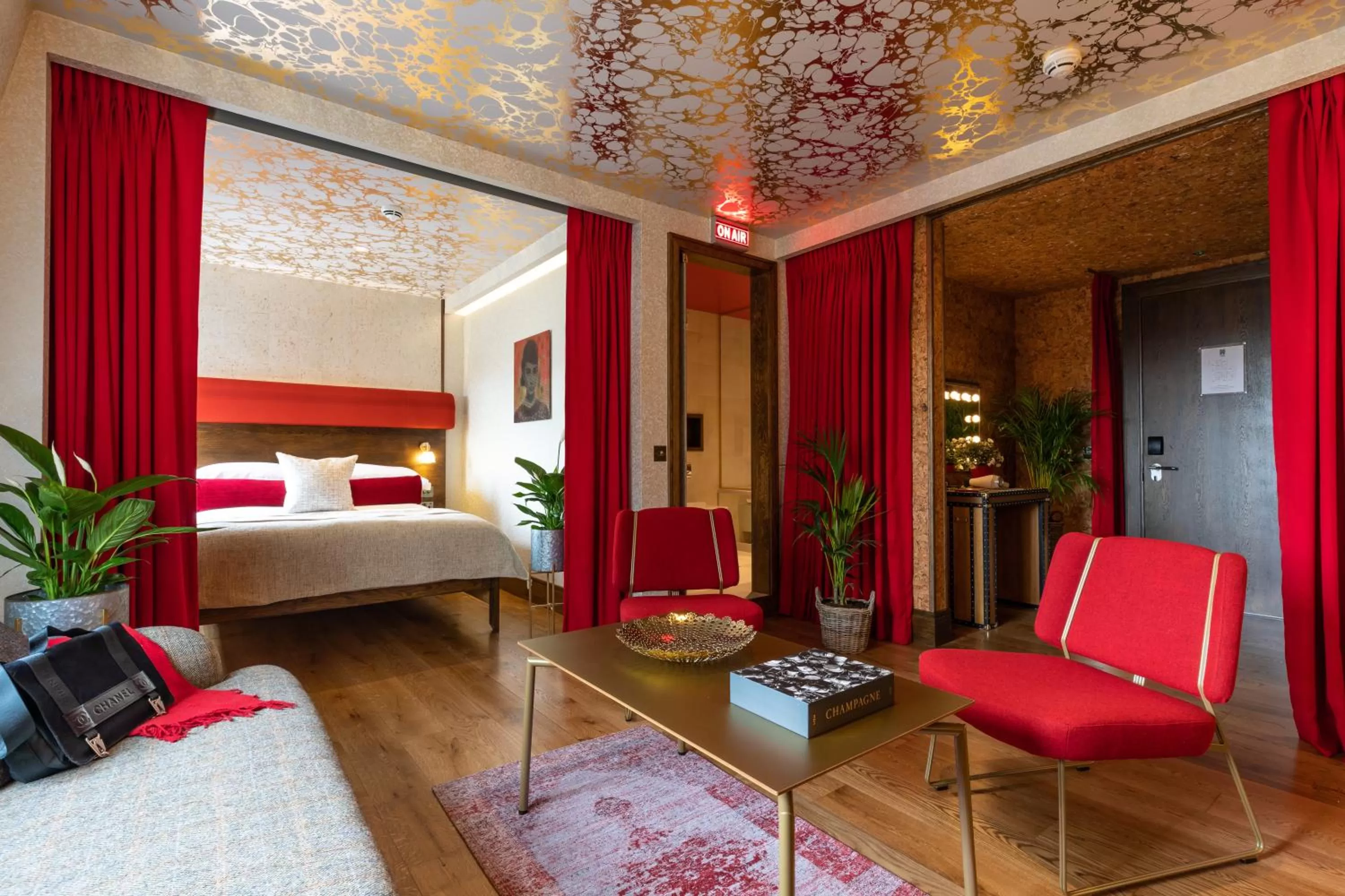 Living room, Bed in The Megaro Hotel - Kings Cross St Pancras, London