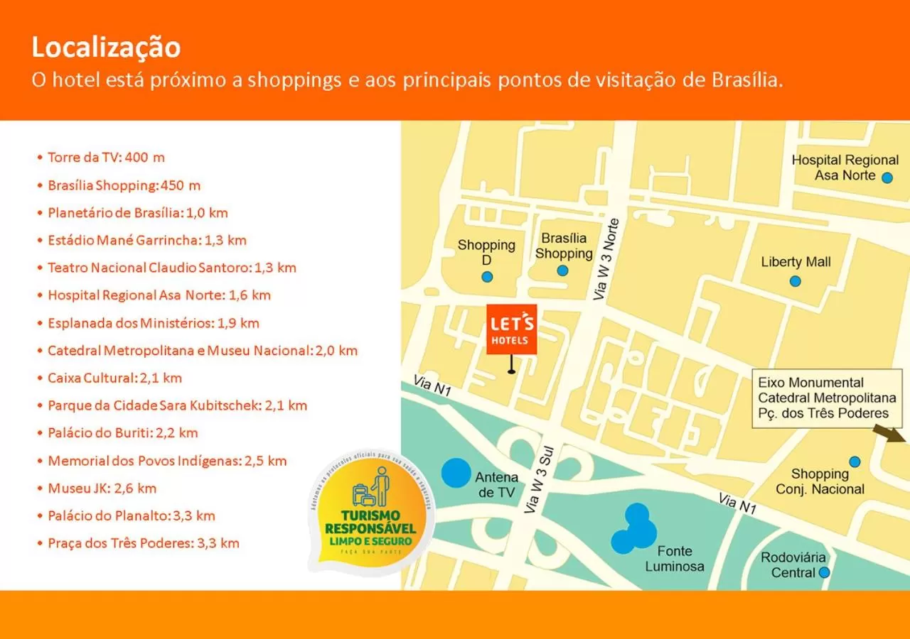 Location in Lets Idea Brasília Hotel