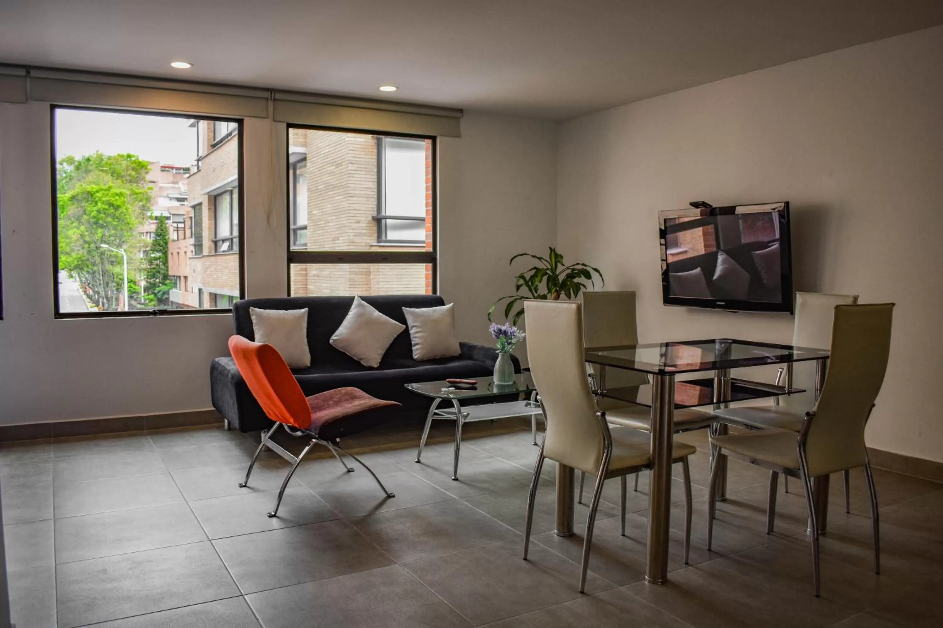 Living room in Cora 96 Street Apartments