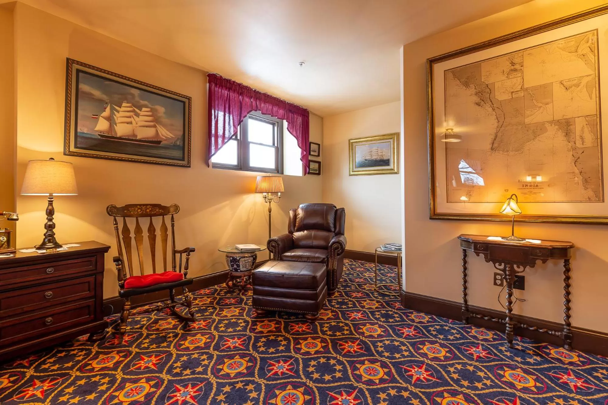 Seating area in Steele Mansion Inn & Gathering Hub