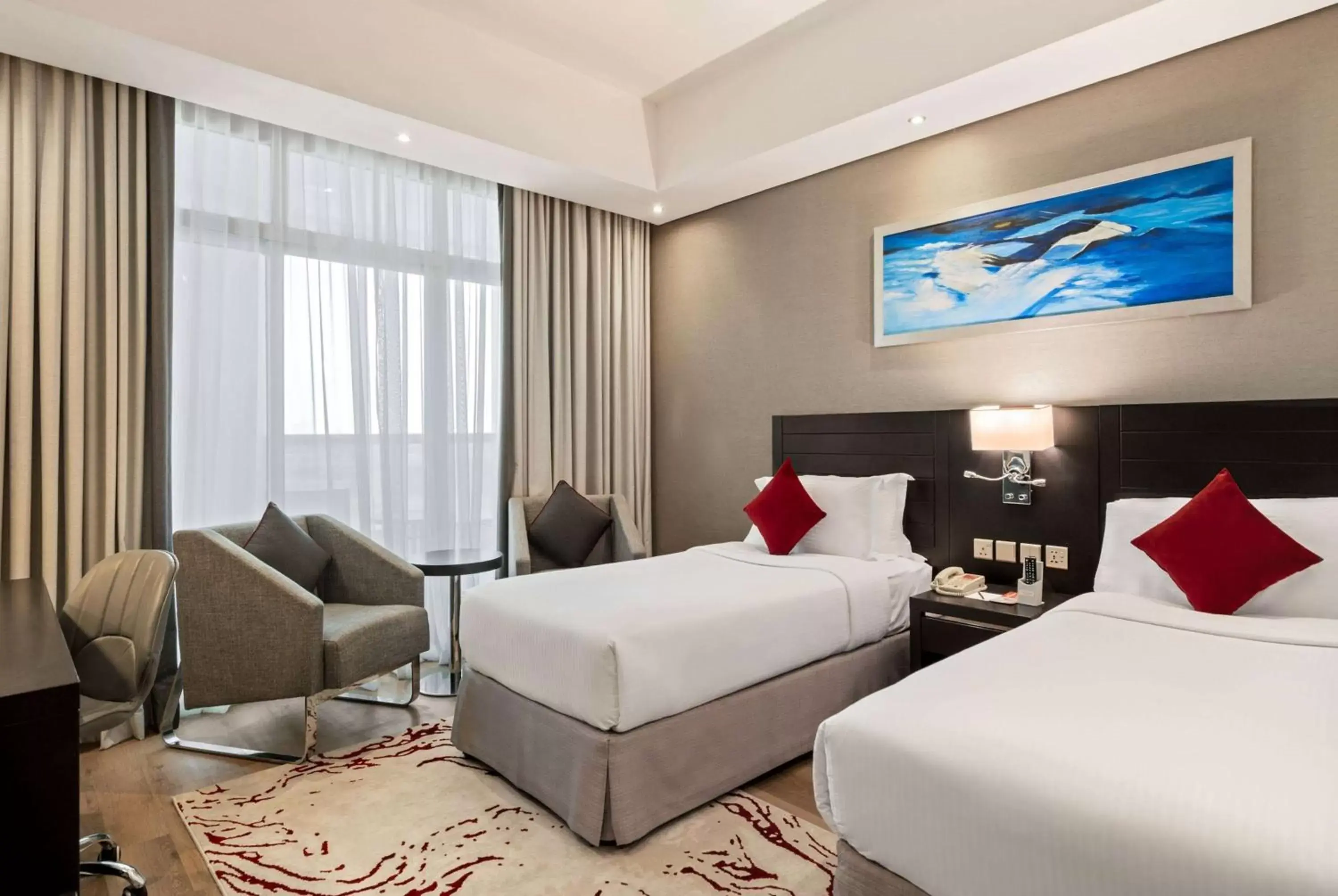 Deluxe Twin Room, Non-Smoking in Ramada by Wyndham Dubai Barsha Heights Deluxe Twin Room, Non-Smoking in Ramada by Wyndham Dubai Barsha Heights