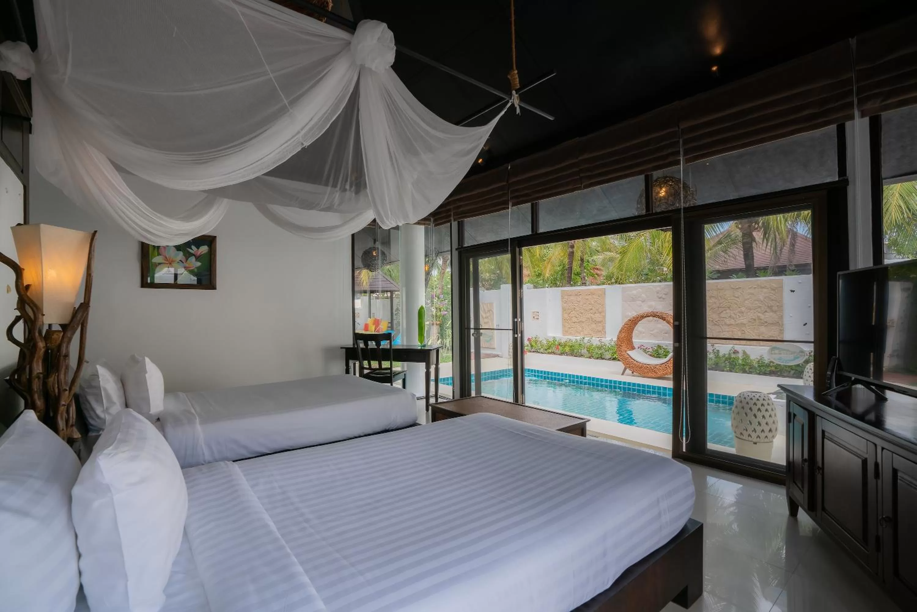 Bed in Dhevan Dara Resort & Spa Hua Hin - Pool Villa