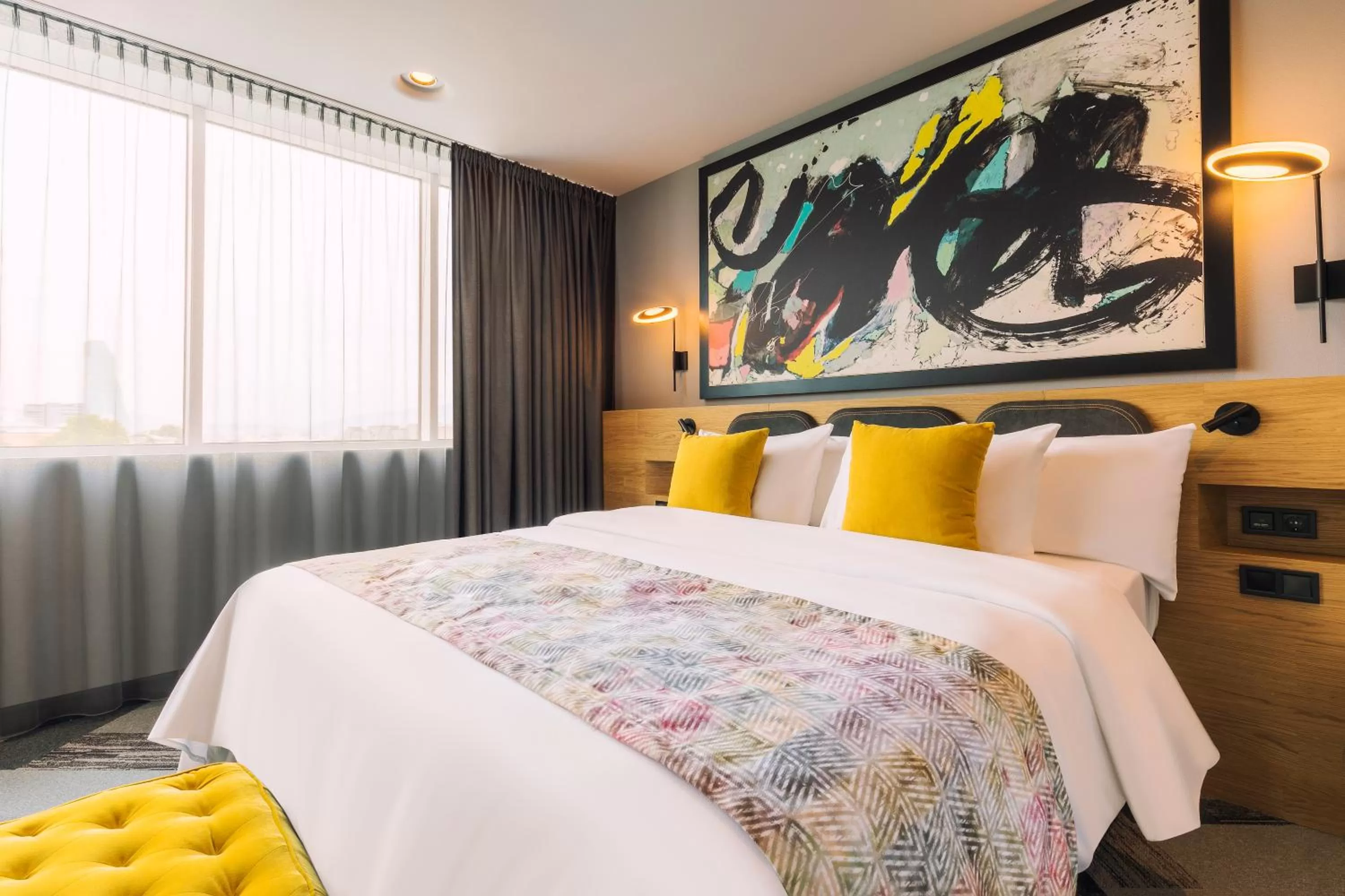 Bed in Radius Hotel Tbilisi